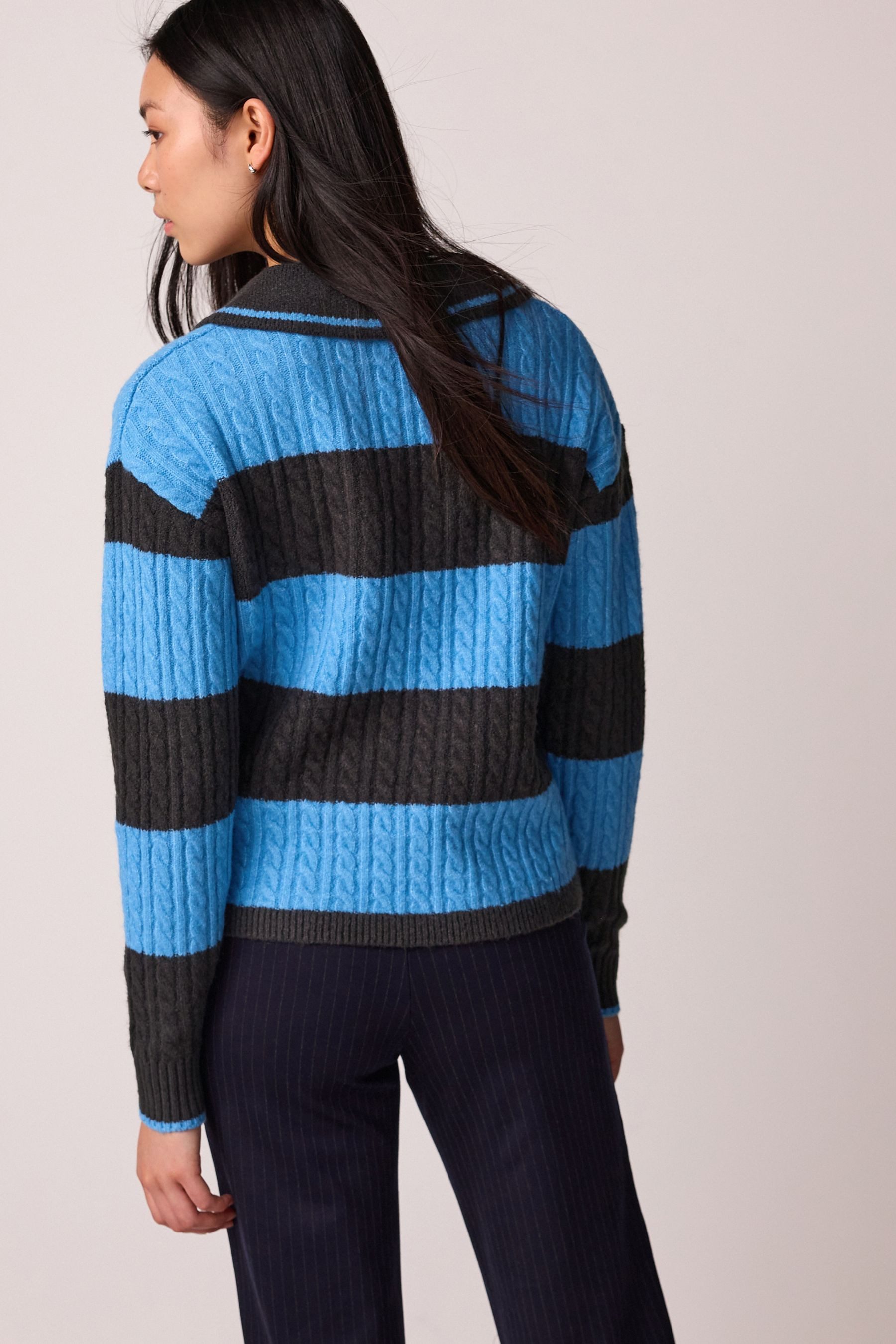 Next Polokragenpullover Polokragen-Pullover mit Zopfmuster (1-tlg) günstig online kaufen