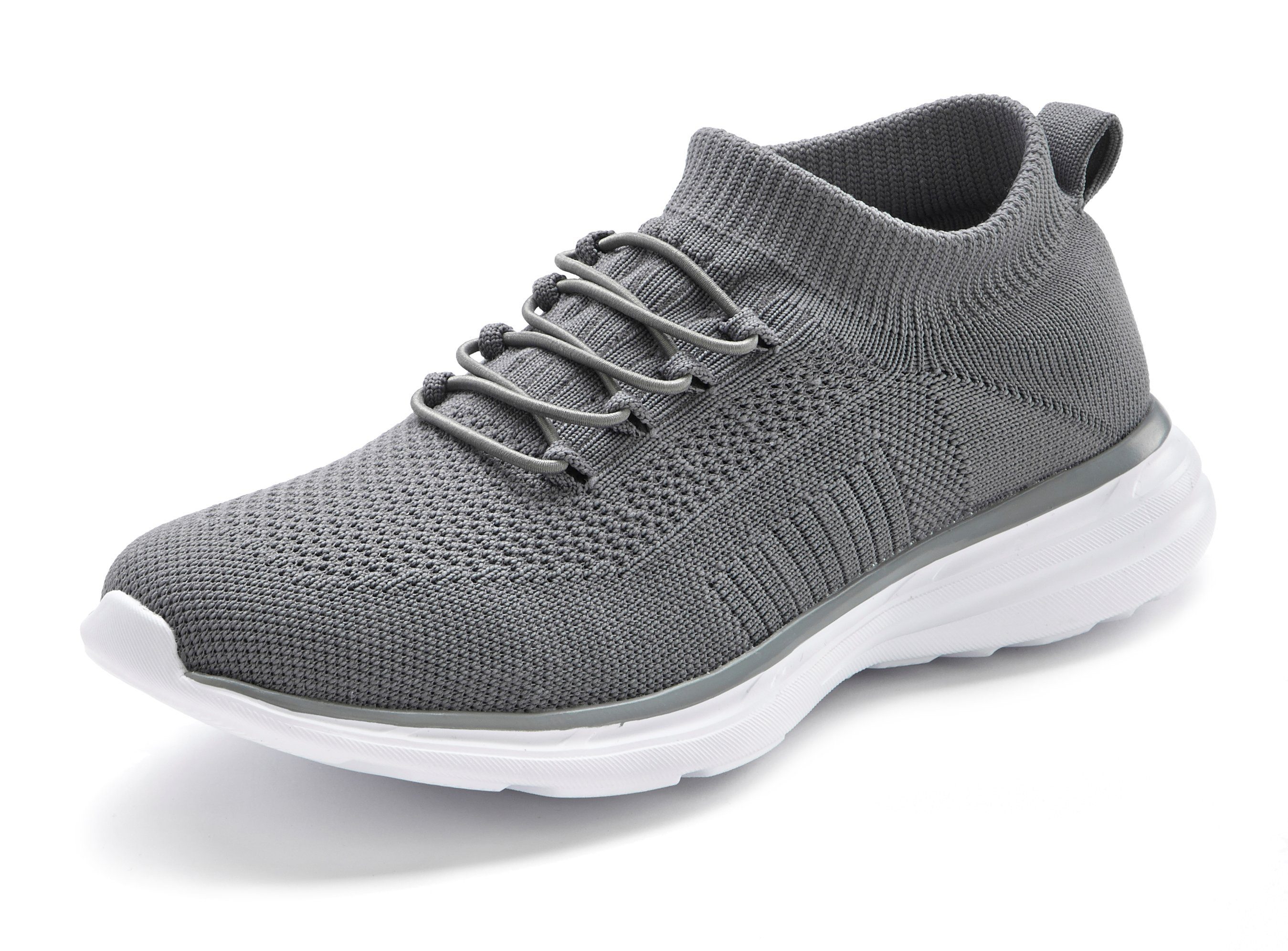 LASCANA Slipper, Halbschuh, Turnschuhe, Slip-On-Sneaker, bequem, Sneaker zum Reinschlüpfen mit elastischen Schnürbändern ultraleicht VEGAN