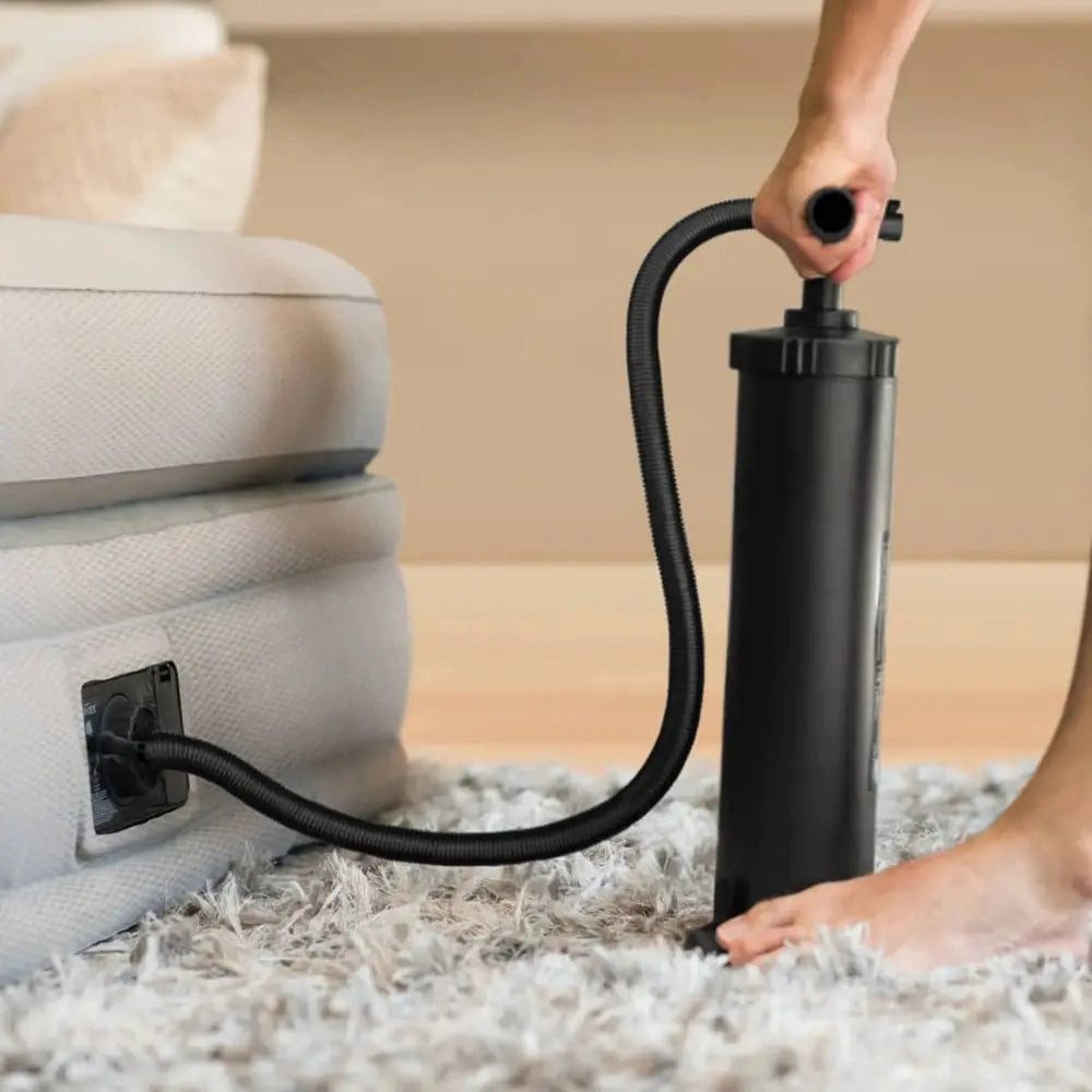 Sport-Knight® Luftpumpe Luftpumpe Power Doppelhub Pumpe, 4 Aufsätze, 2x 2,4l