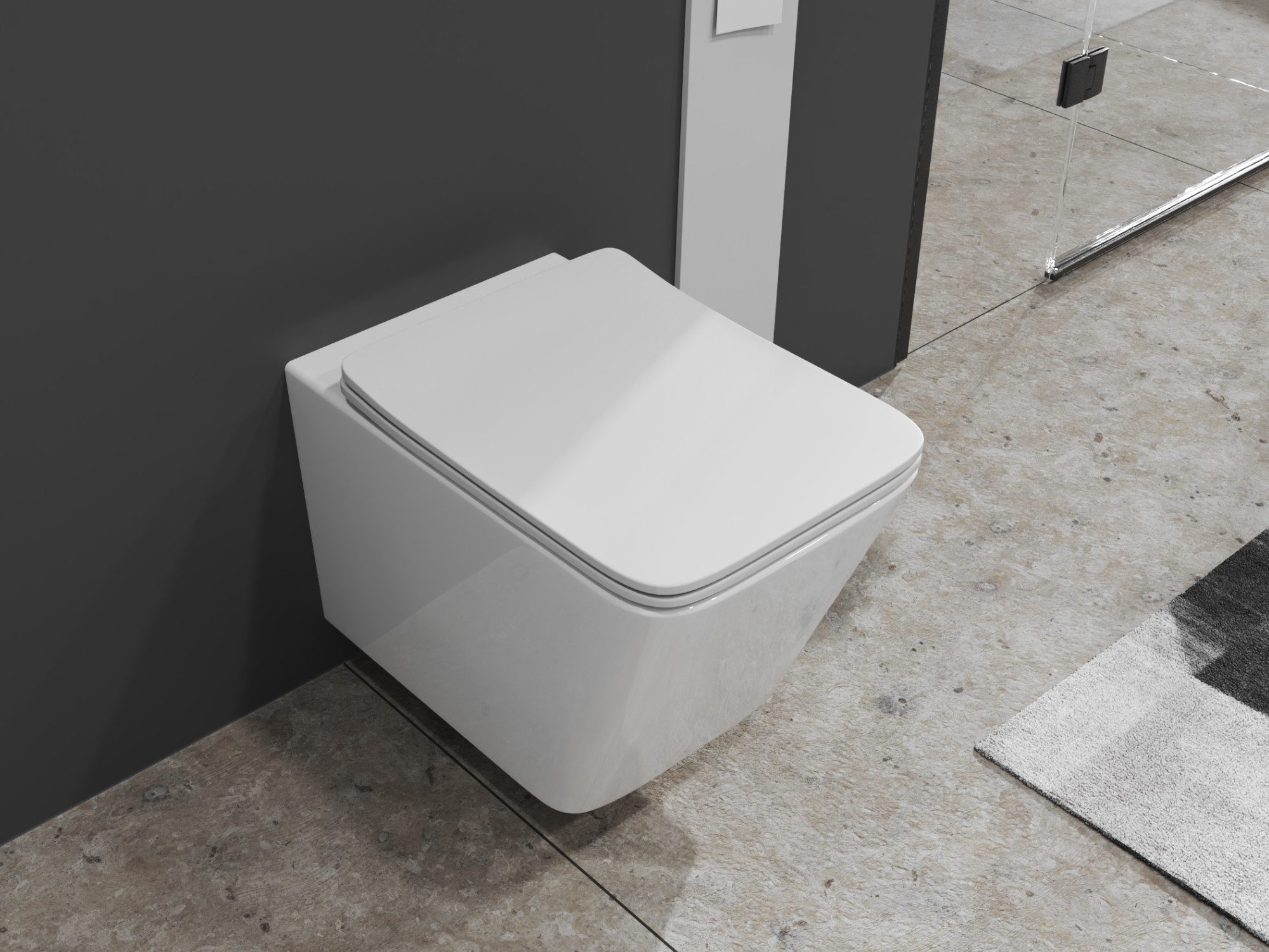 Aqua Bagno Tiefspül-WC Spülrandloses Hänge-WC inklusive günstig online kaufen