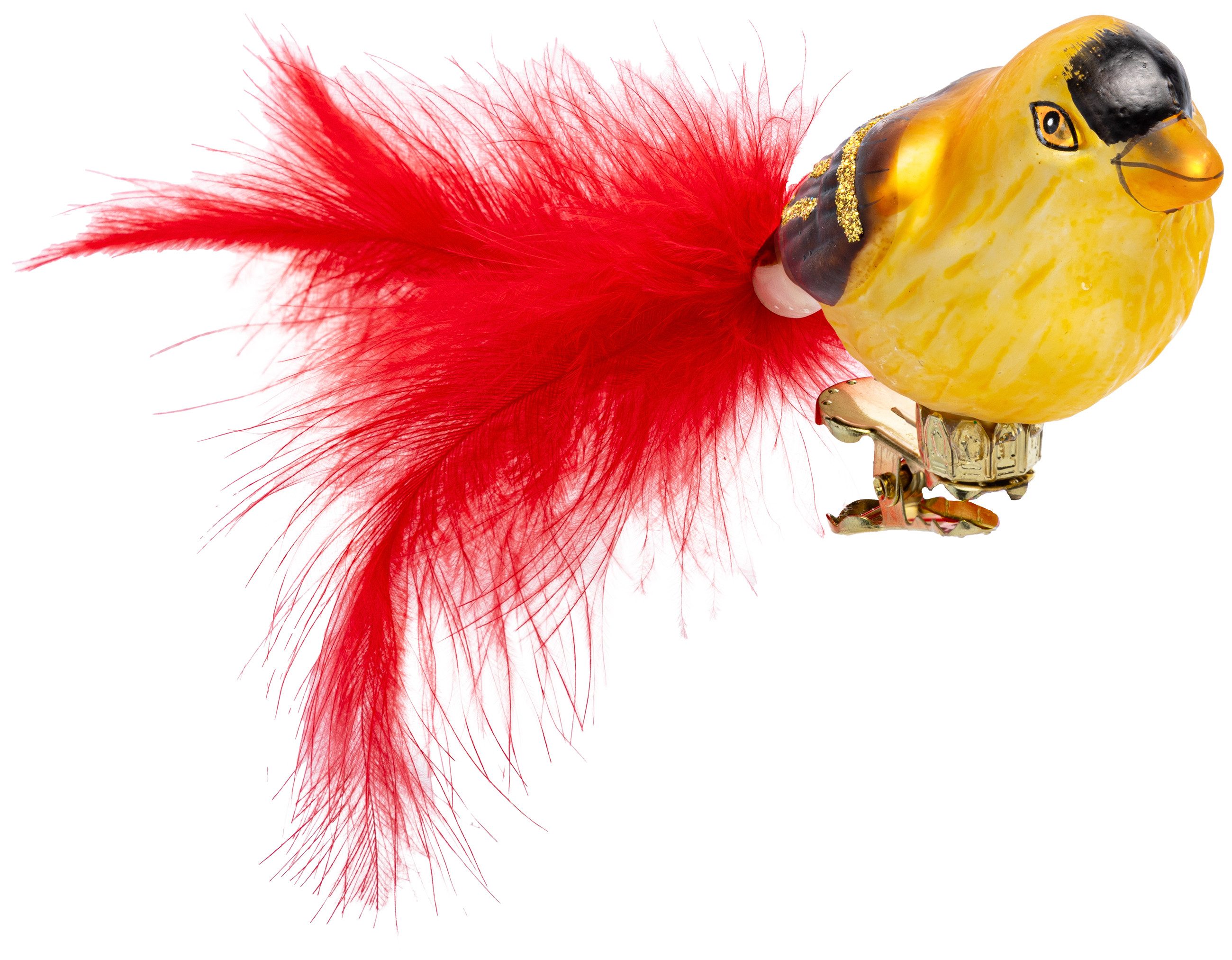 SIKORA Christbaumschmuck Clip Vogel besondere Weihnachtskugel Glas Anhänger – BS194, Christbaumschmuck Deko - traditionell, witzig & außergewöhnlich