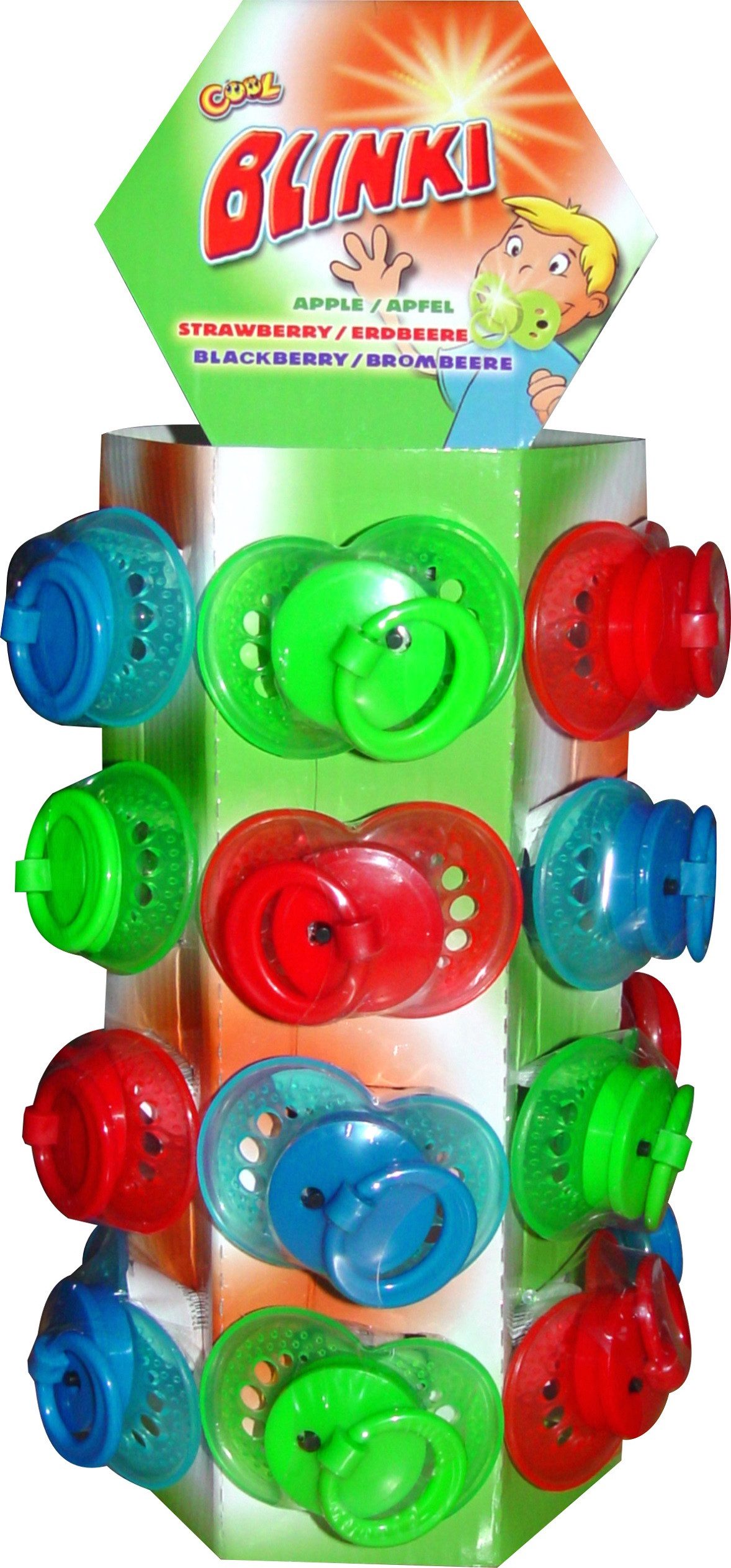 COOL Süßigkeit, Cool Blinki Tower blinkender Nuckellolli Wurfmaterial Fasching 360g