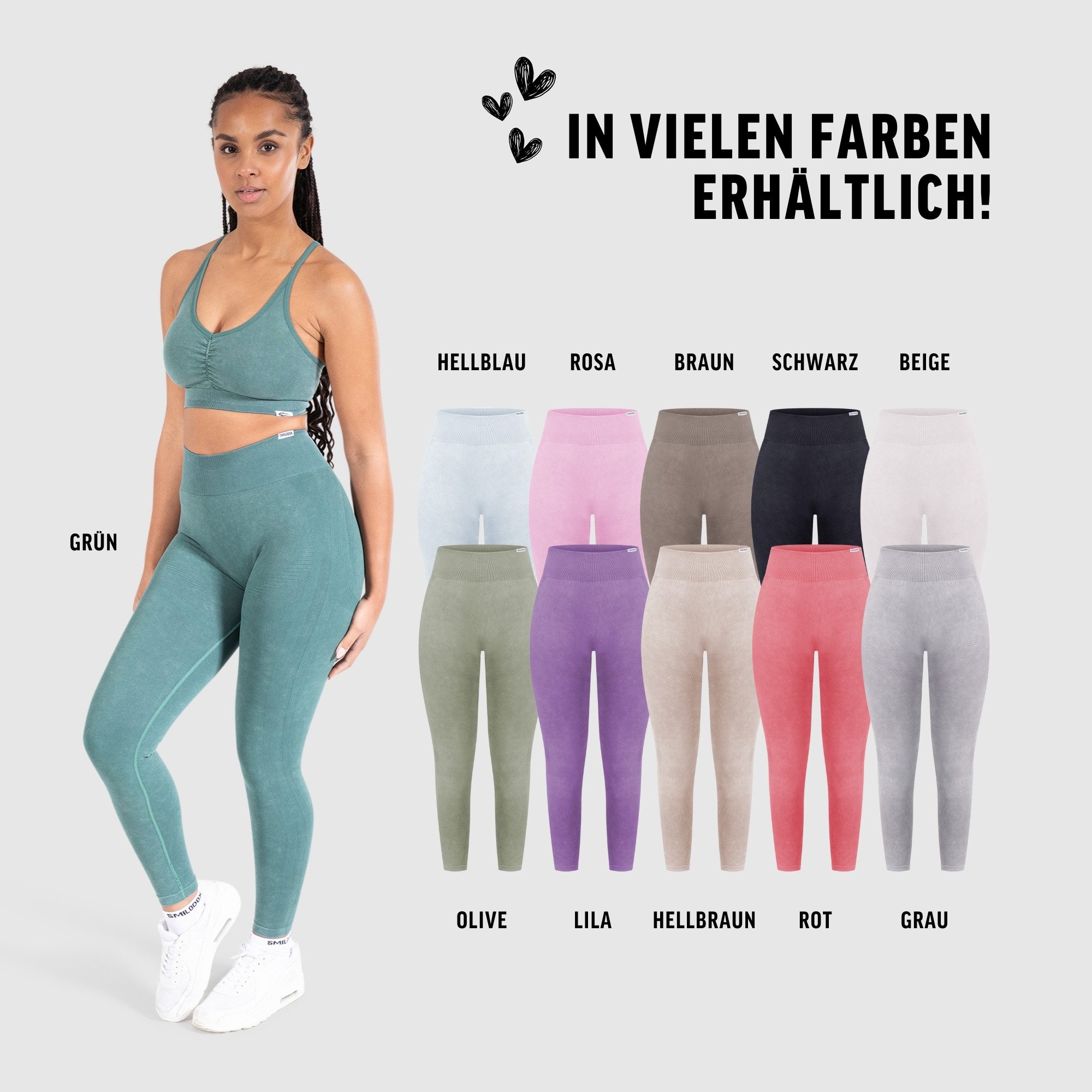 Leggings Batik Acid Scrunch, Shaped Fit Seamless Sporthose