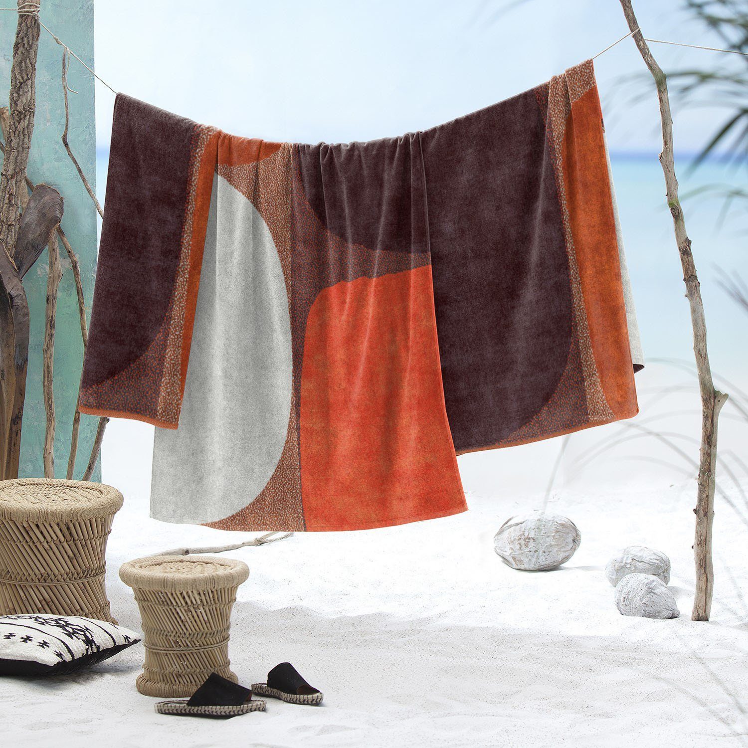 Seahorse Strandtuch Stones, Jacquard-Velours (1-St), mit günstig online kaufen