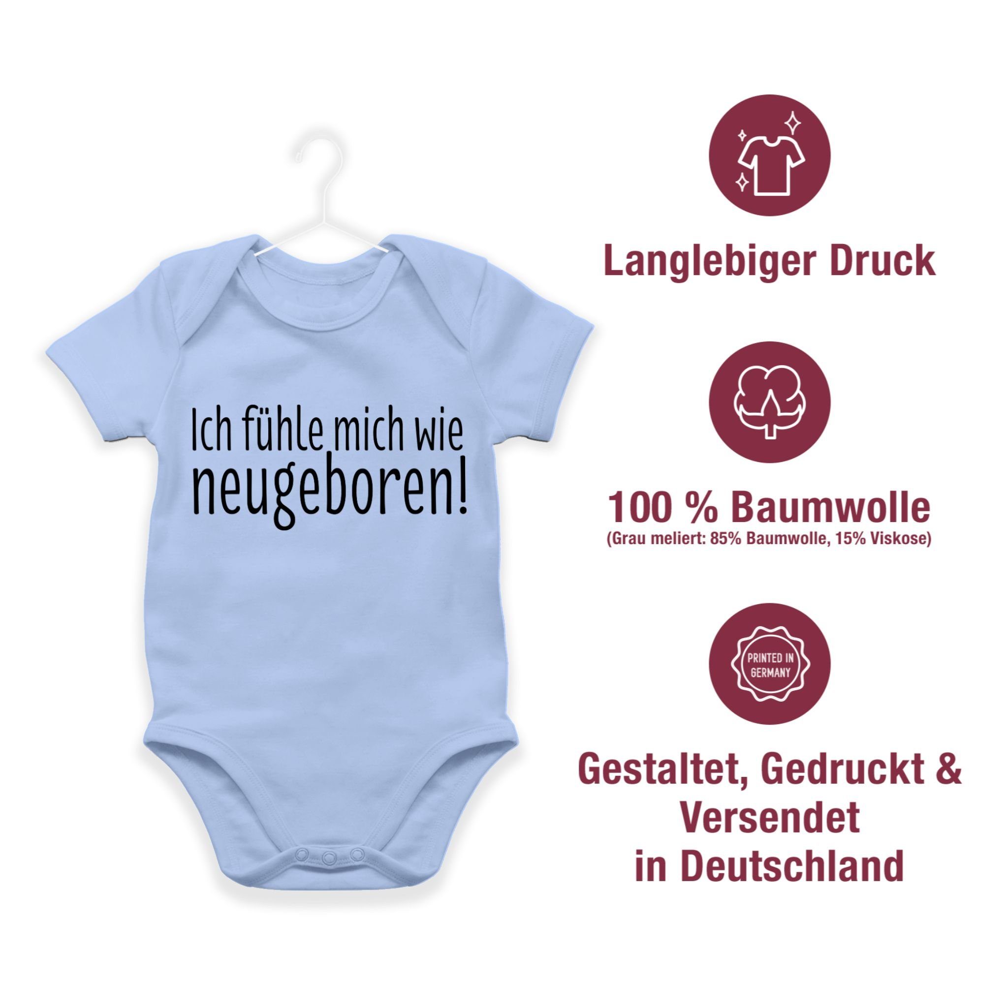 Baby 2 neugeboren Shirtracer Ich Sprüche Shirtbody fühle mich Babyblau wie