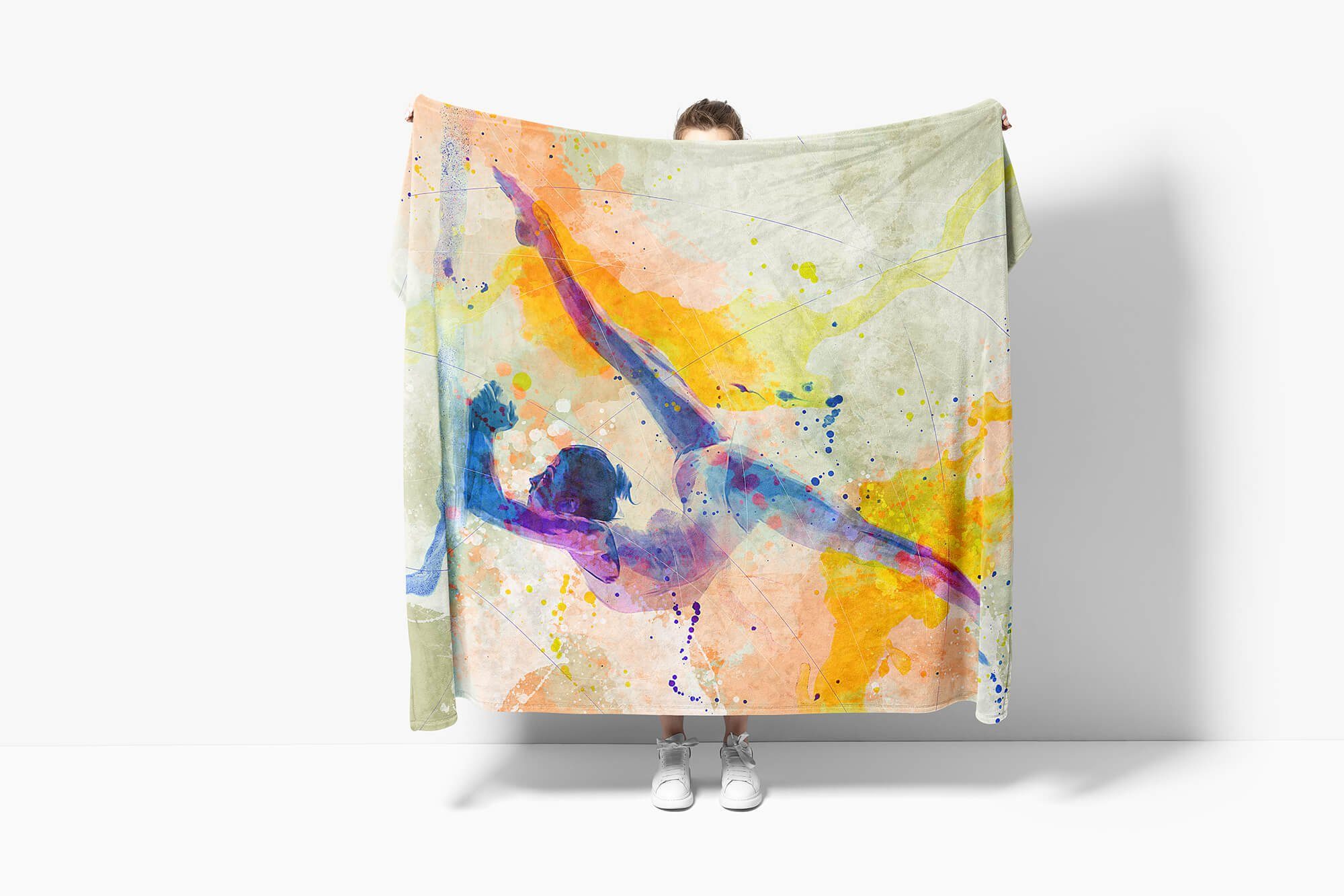 Sinus Art Handtücher SplashArt Sport Handtuch Strandhandtuch Saunatuch Kusc günstig online kaufen
