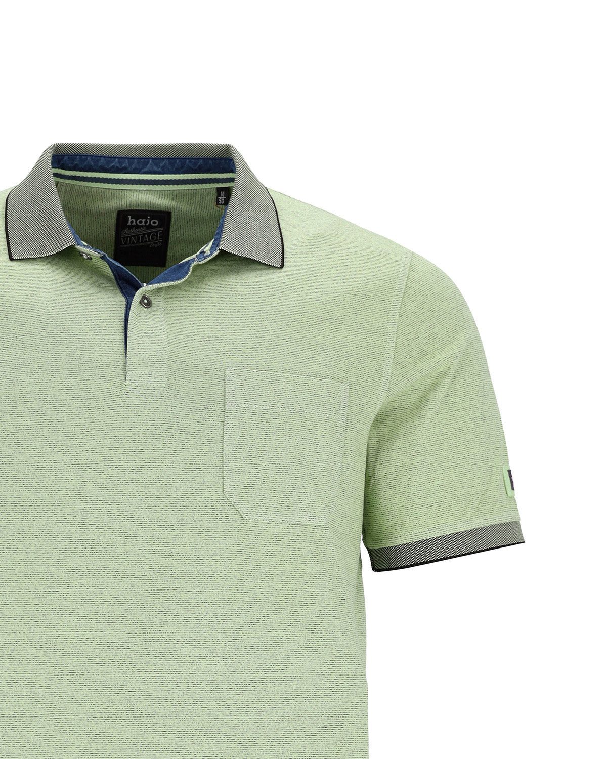 Hajo Poloshirt Jacquard-Poloshirt in Jaspe-Garn