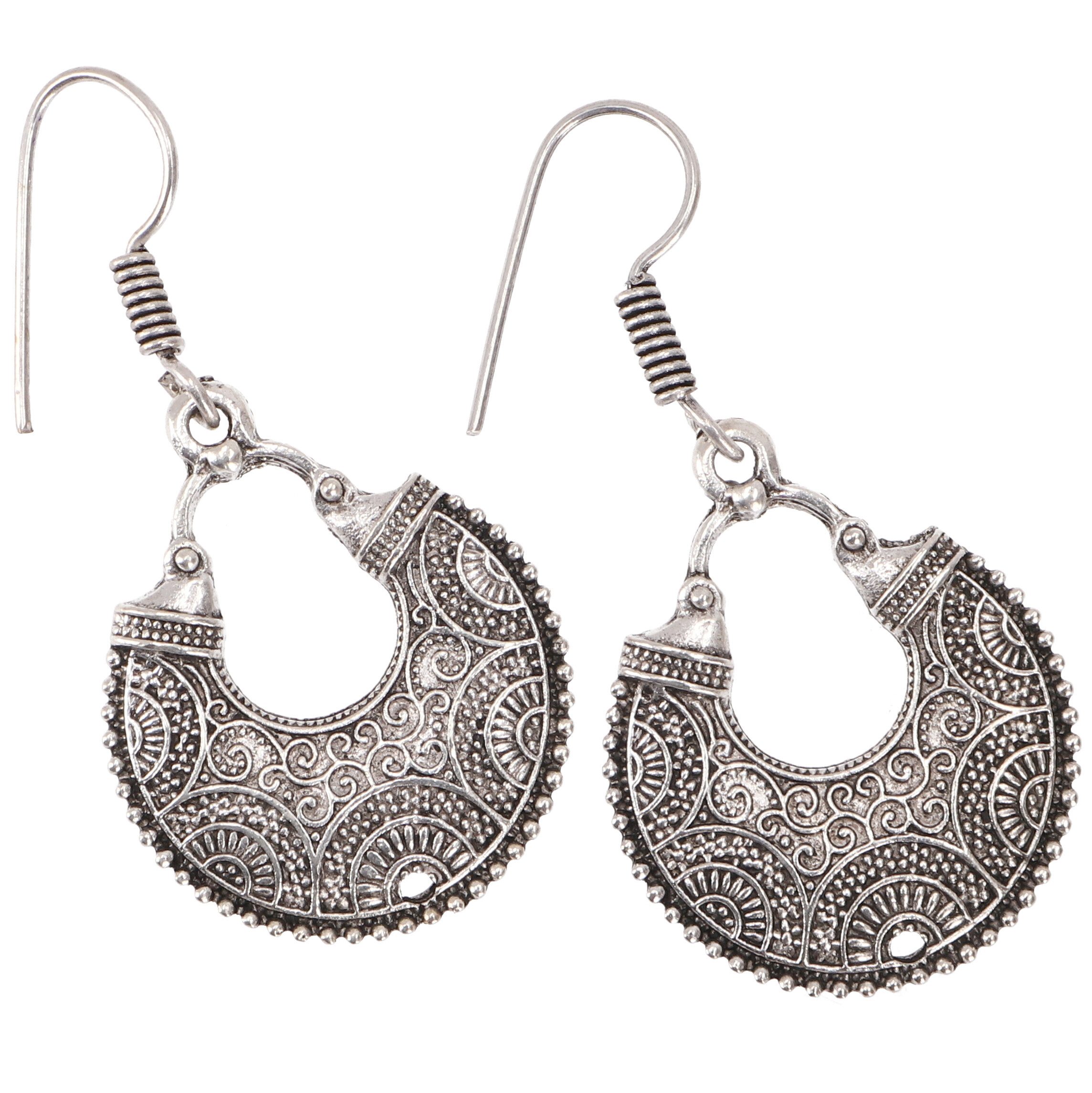 Guru-Shop Paar Ohrhänger Boho Ohrringe, silberne indische Ohrringe aus.. günstig online kaufen