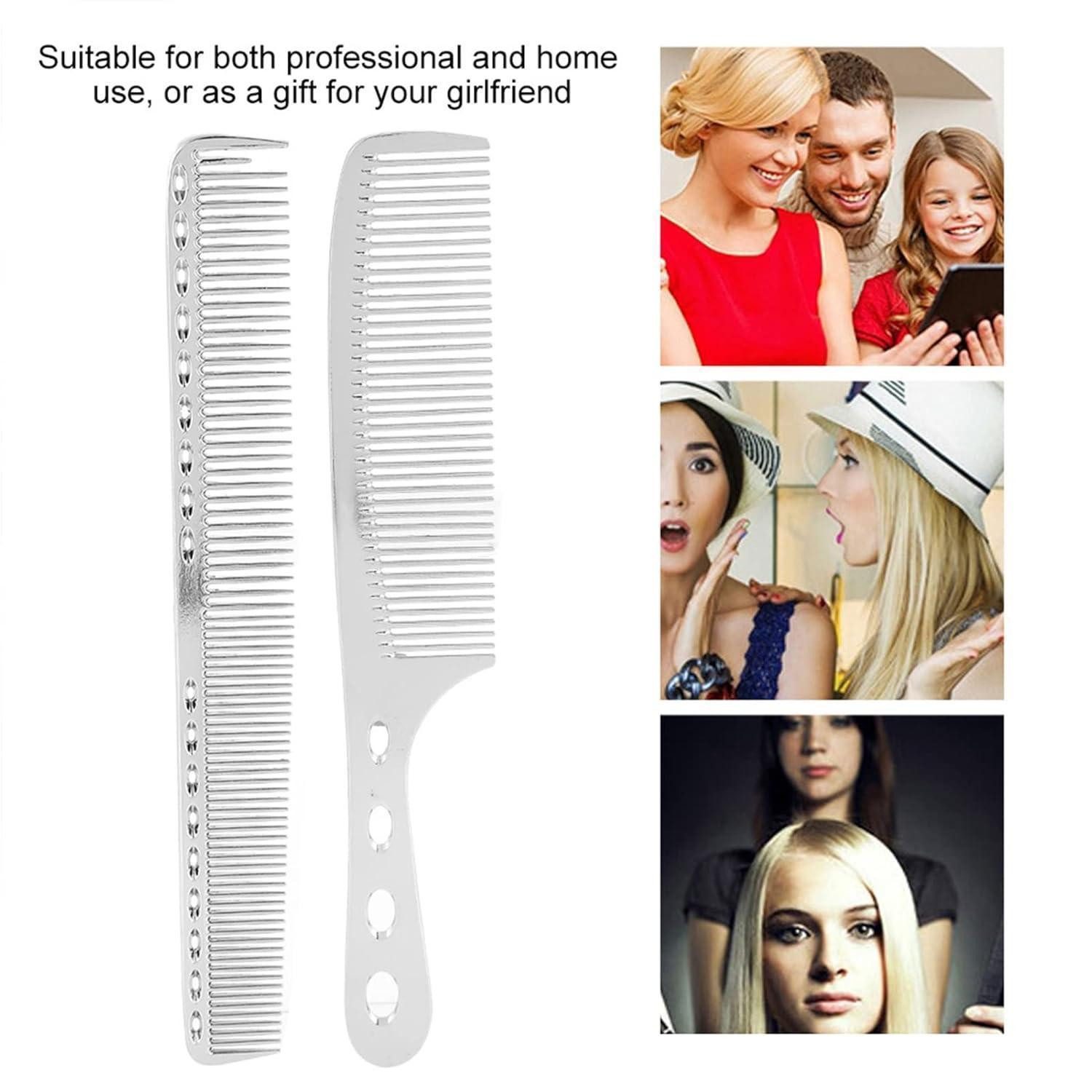 LuxusKollektion Schneidekamm Aluminium Metall HaarKamm Set für Haarstyling & Schneiden
