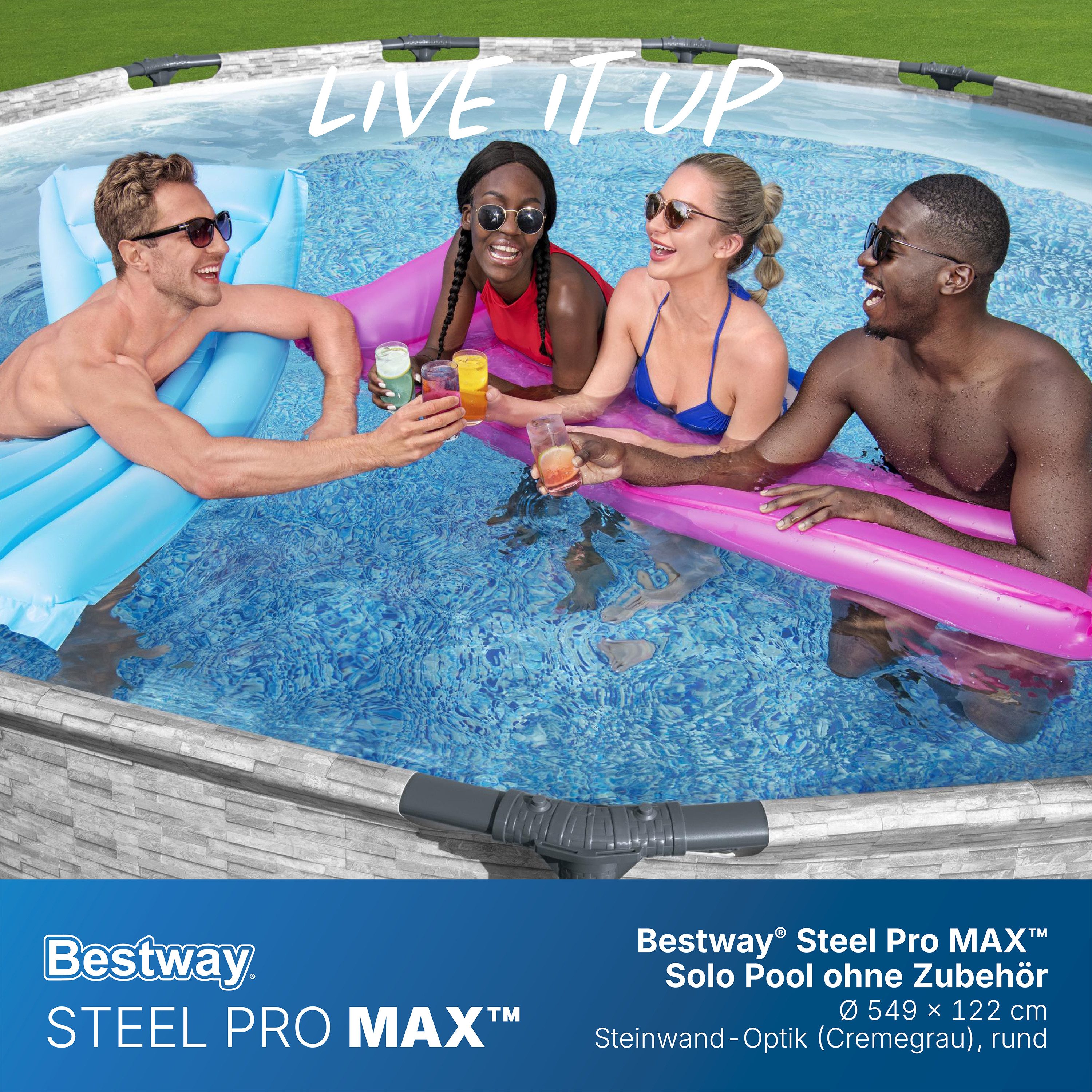 Thumbnail - Bestway Framepool Steel Pro MAX™ (Packung, ohne Zubehör)