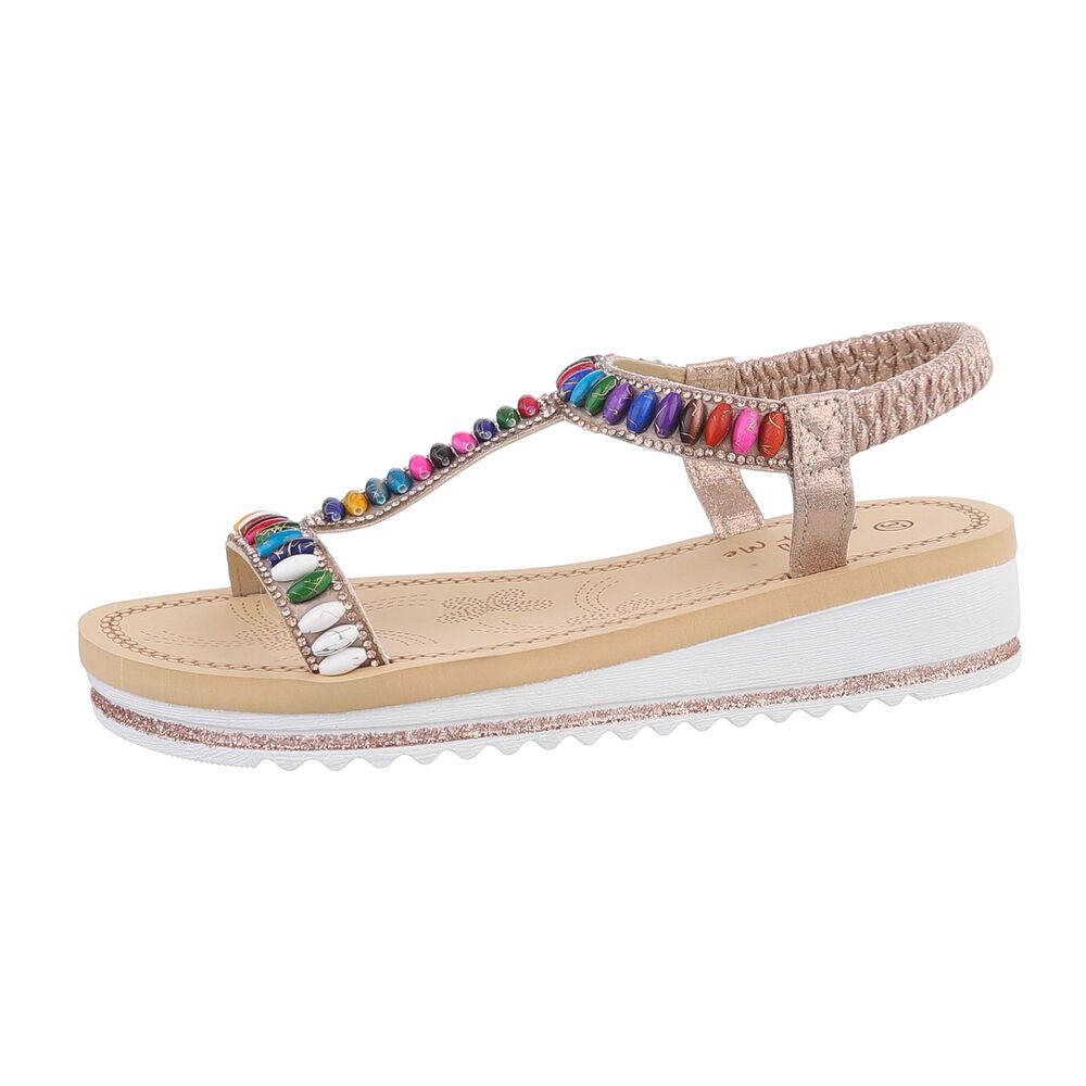 Ital-Design Damen Freizeit Riemchensandalette (86016941) Keilabsatz/Wedge K günstig online kaufen