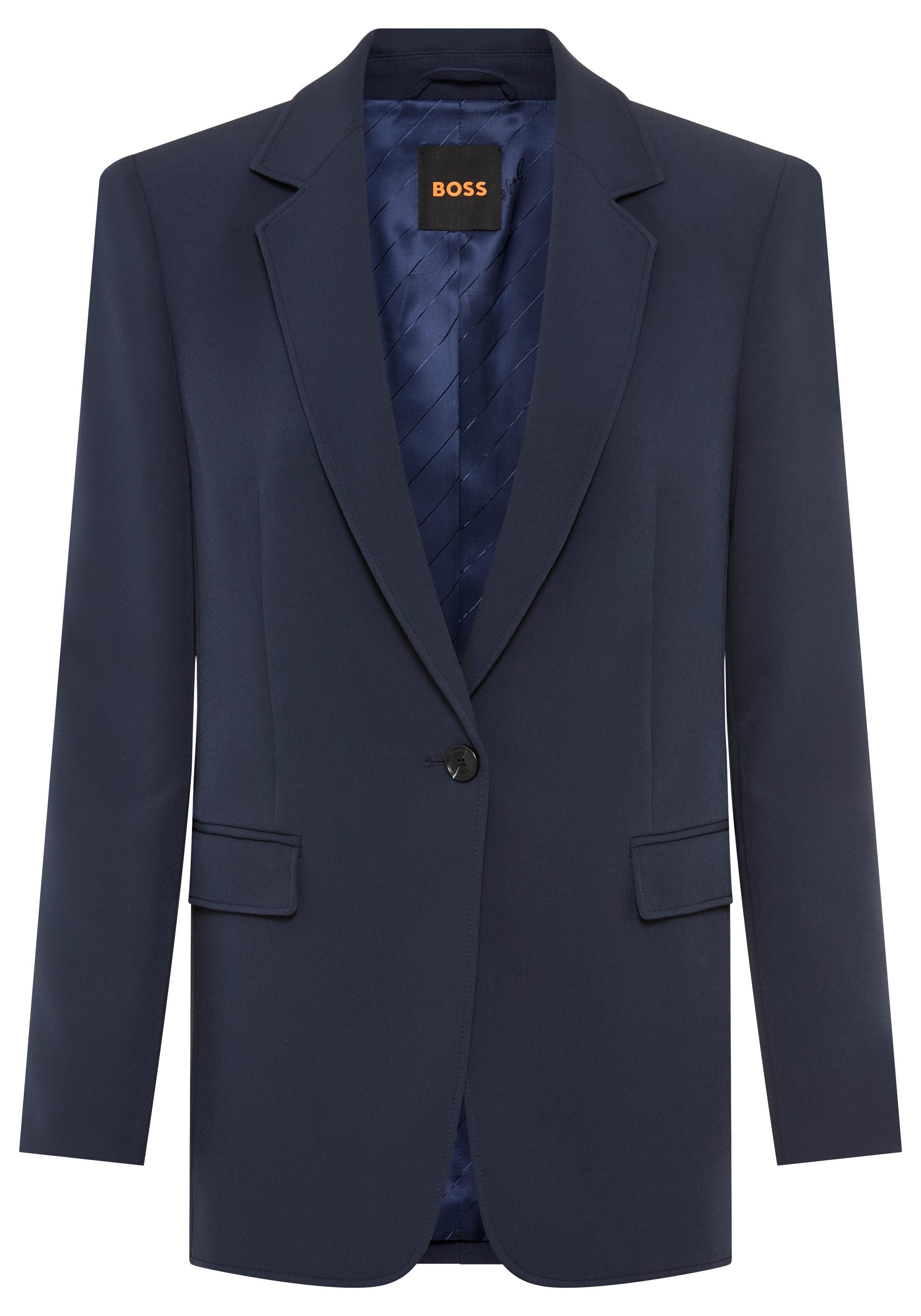 BOSS ORANGE Kurzblazer Jabla Premium Damenmode aus knitterarmem Krepp