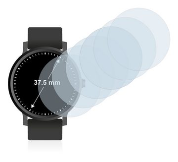 Savvies Schutzfolie für Armbanduhren (Kreisrund, ø: 37.5 mm), Displayschutzfolie, 6 Stück, Folie klar