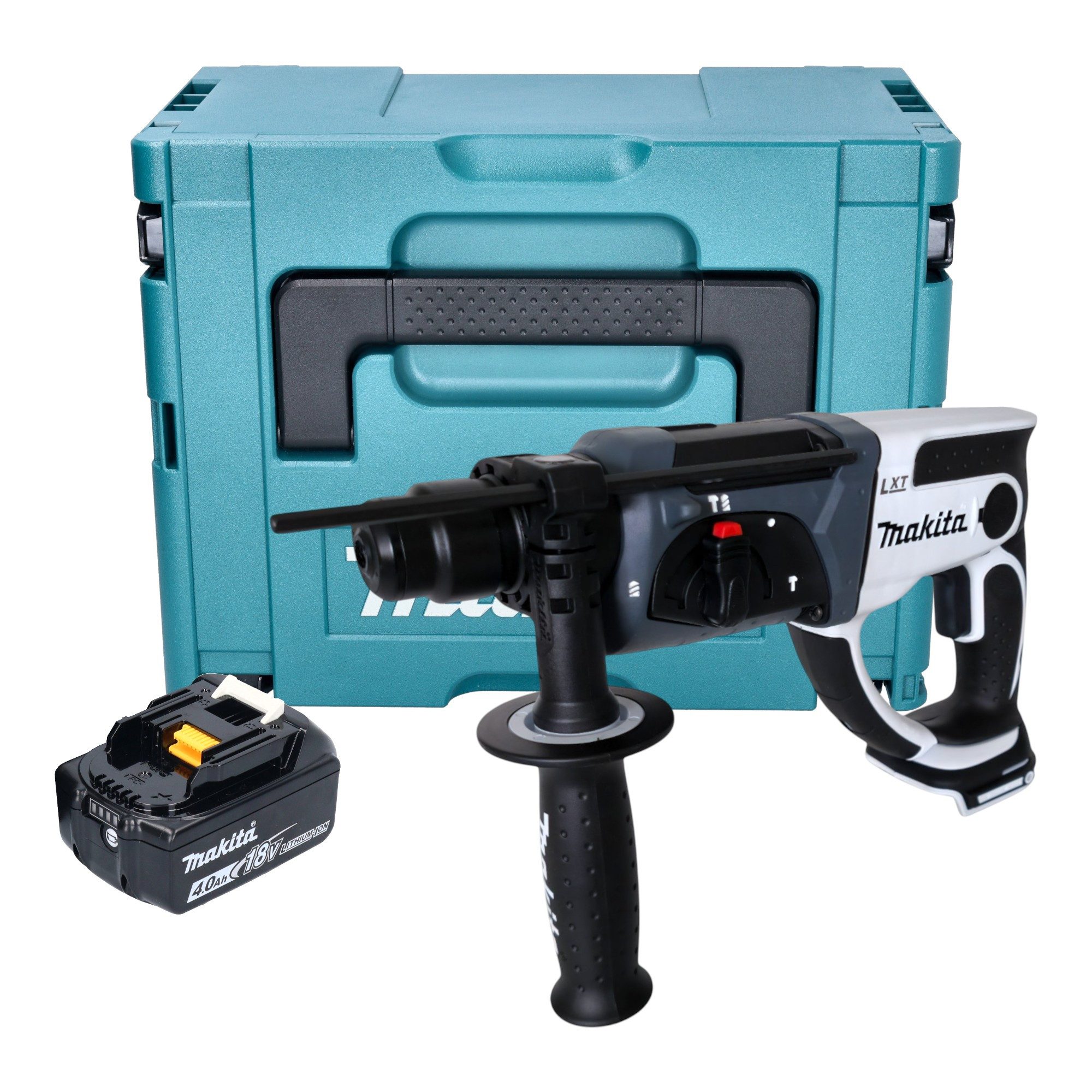 Akku-Bohrhammer DHR 202 M1JW 18 V 20mm 2,0J weiß + 1x Akku 4,0Ah + Makpac - ohne Lader