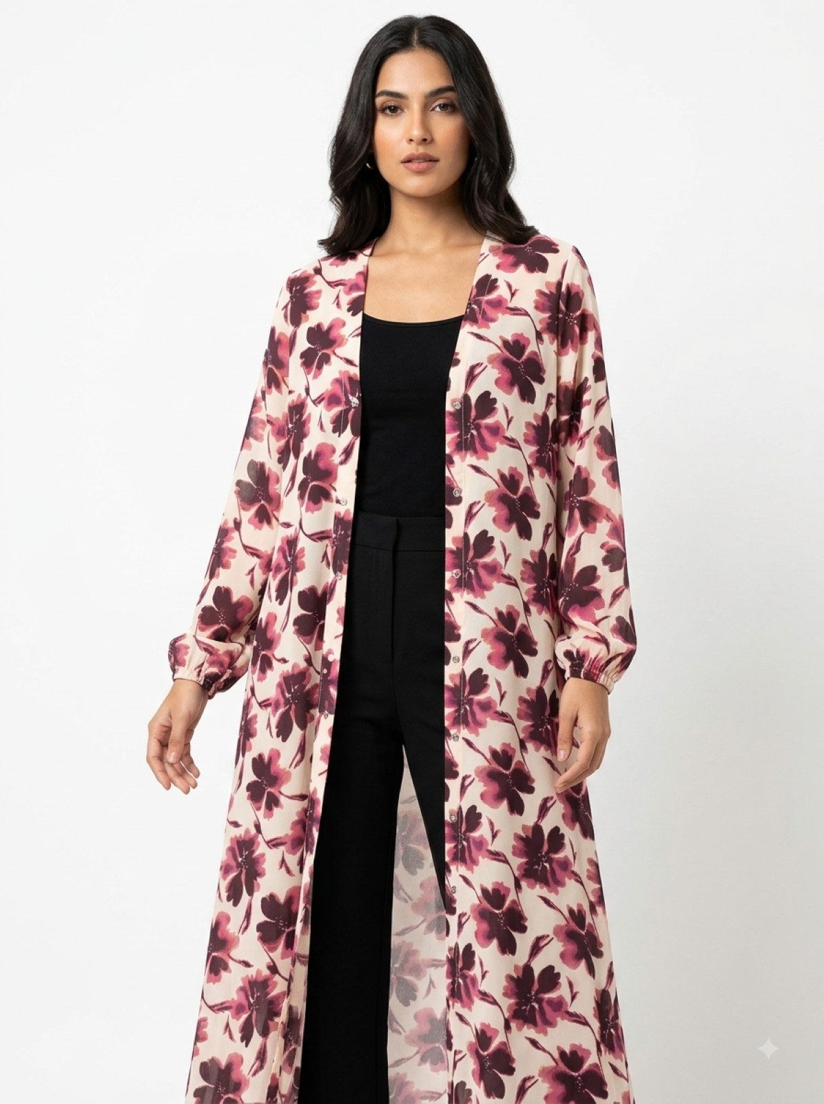 PfauGermany Blusenkimono ShrugAbaya im Kimono-Stil. Einheitsgröße:Länge 140cm. Brustweite 60cm.