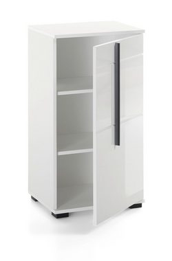 Furn.Design Badmöbel-Set Design-D, (in weiß Hochglanz mit schwarz, Breite ca. 115 cm), komplett inklusive Waschbecken