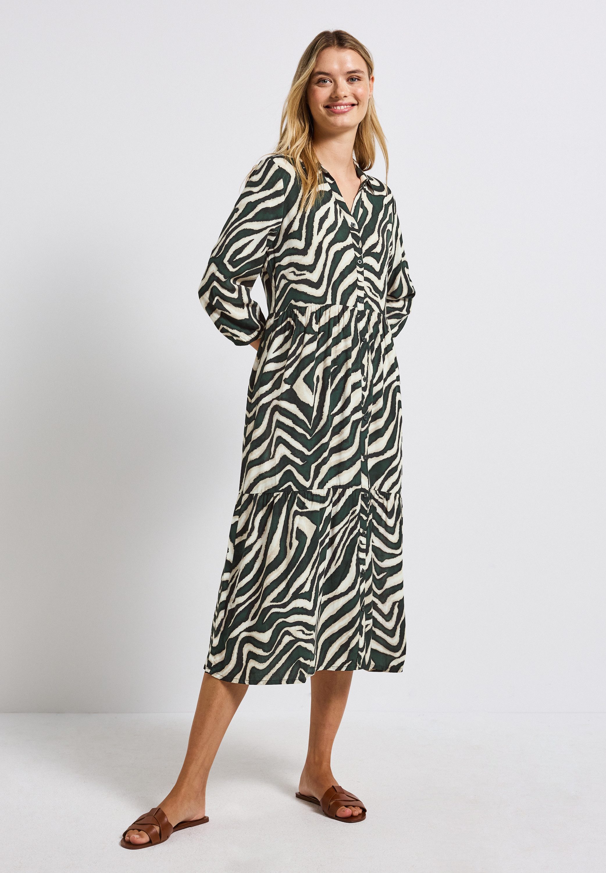 STREET ONE Midikleid mit Knopfleiste