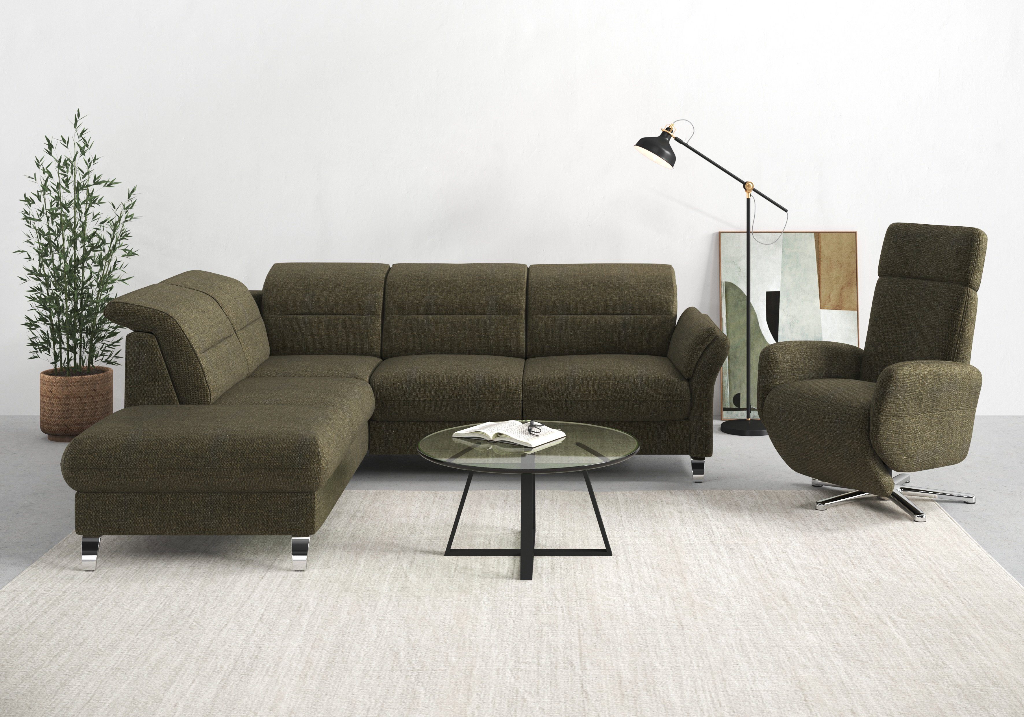 sit&more Ecksofa Grenoble L-Form mit Federkern, günstig online kaufen