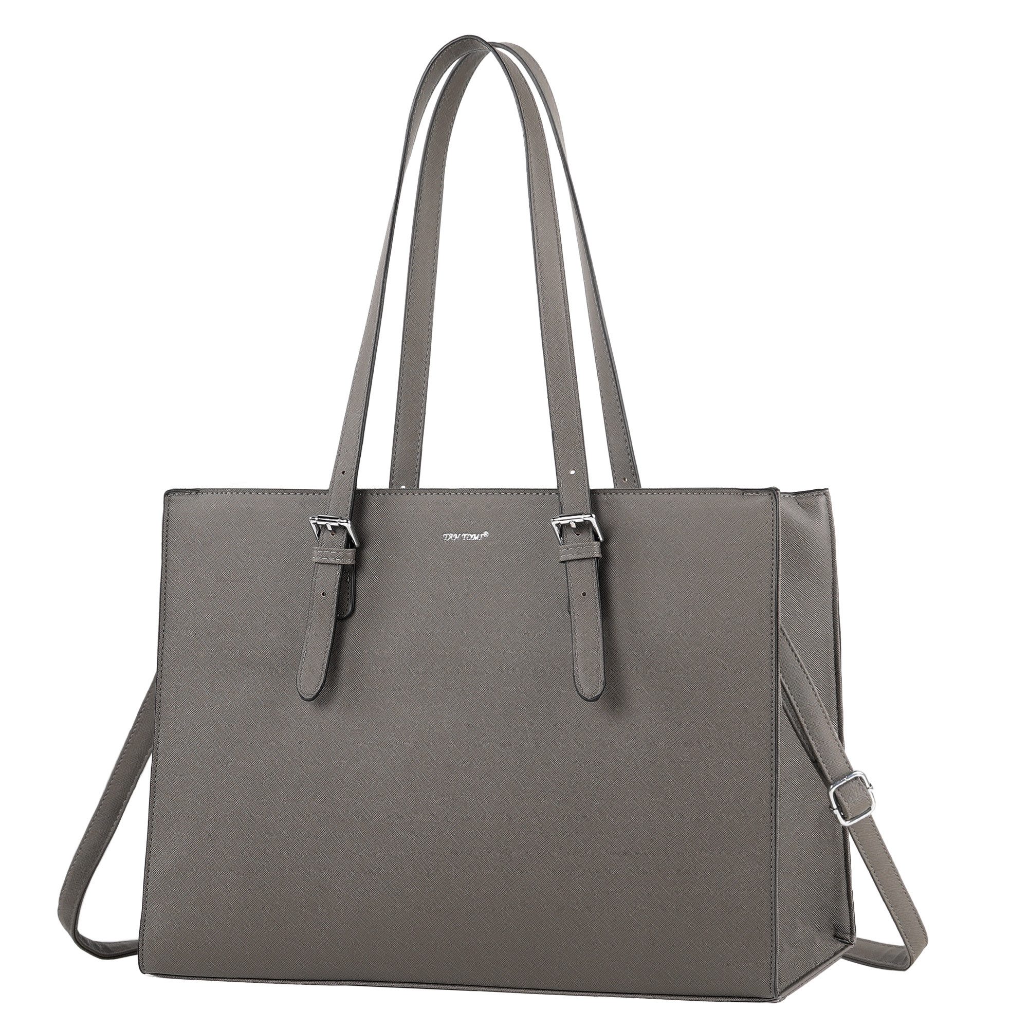 TAN.TOMI Aktentasche Große Business Handtasche Damen Leder Schultertasche Arbeit Schule, Bürotasche Damen 15 Zoll Notebooktasche mit 3 Fächern für Büro Schule