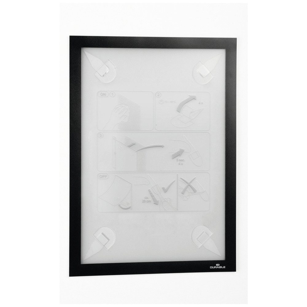 DURABLE Magnettafel Durable 484301 Dokumentenhalter Schwarz (B x H) 236 mm x 323 mm DIN A4