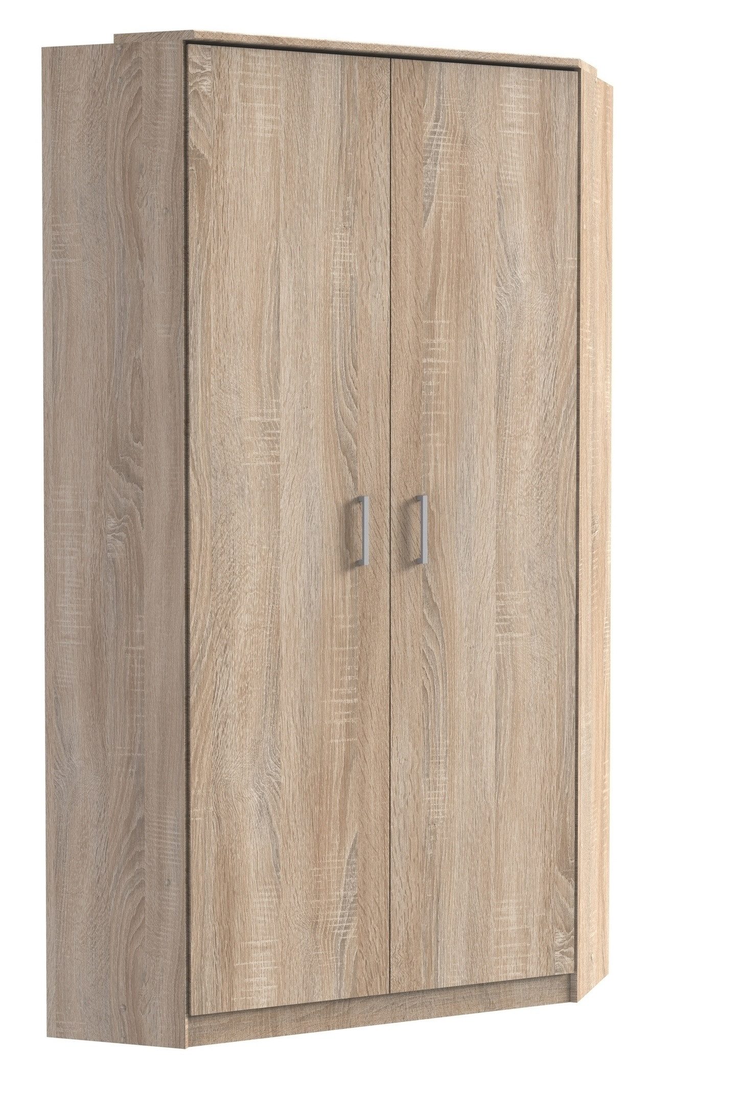 freiraum Eckkleiderschrank Click in Eiche Sägerau Dekor - 95x198x95 (BxHxT)