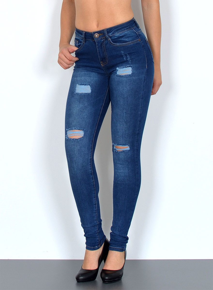 ESRA Skinny-fit-Jeans Damen Jeans Skinny Hose günstig online kaufen