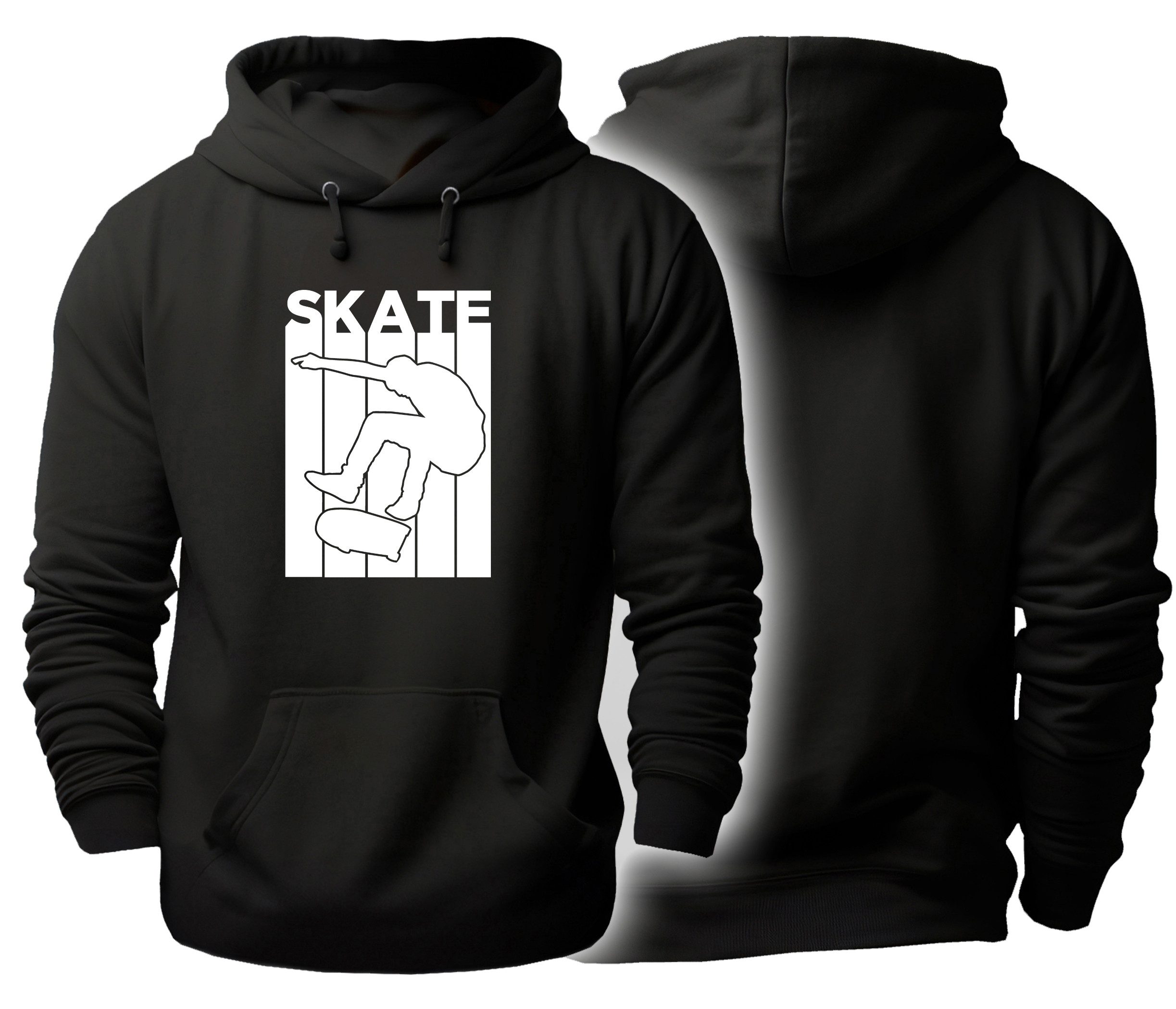 MyDesign24 Hoodie Damen und Herren Kapuzensweater - springender Skater Skater Pullover i512