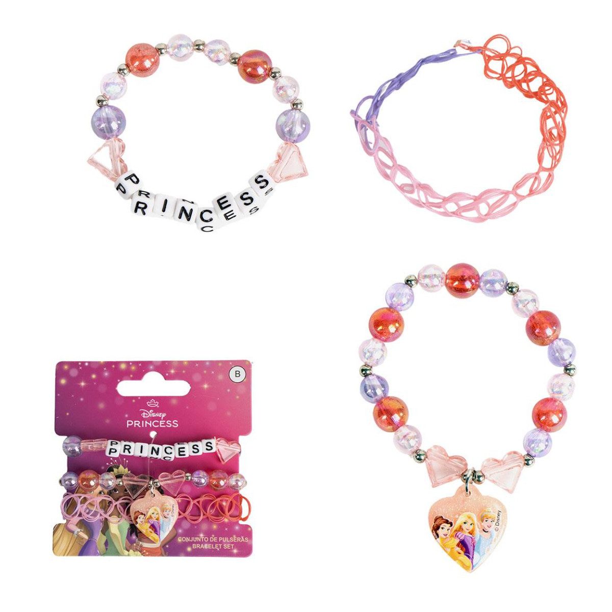 Disney Princess Schmuckset Armband Kinder – Mädchenarmband & Kinderschmuck