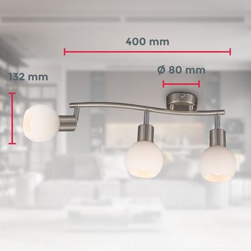 B.K.Licht LED Deckenspot 1er Glas-Spot Decke 1363, LED wechselbar, 3000K - Warmweiß