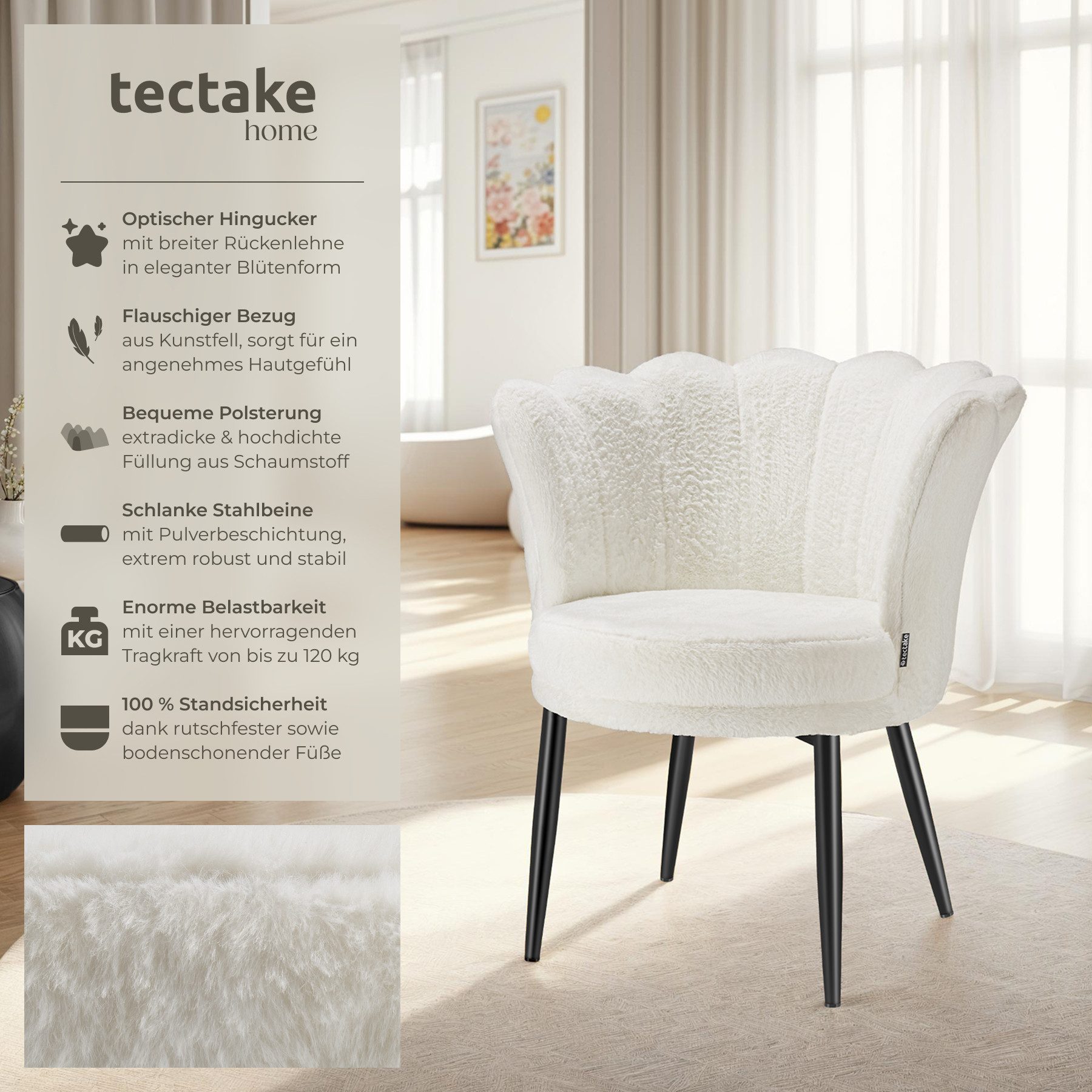 tectake Esszimmerstuhl Sessel (Set., 1 St), günstig online kaufen