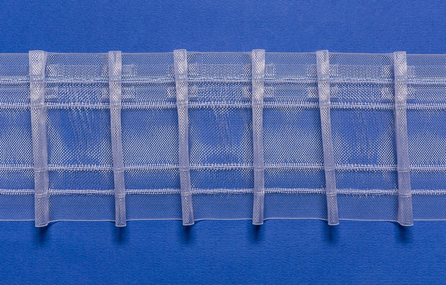 Gardine Stegband, Gardinenband, Dekoschals / 100mm Farbe: 5 - L010, rewagi, / Verkaufseinheit: transparent Breite: Meter