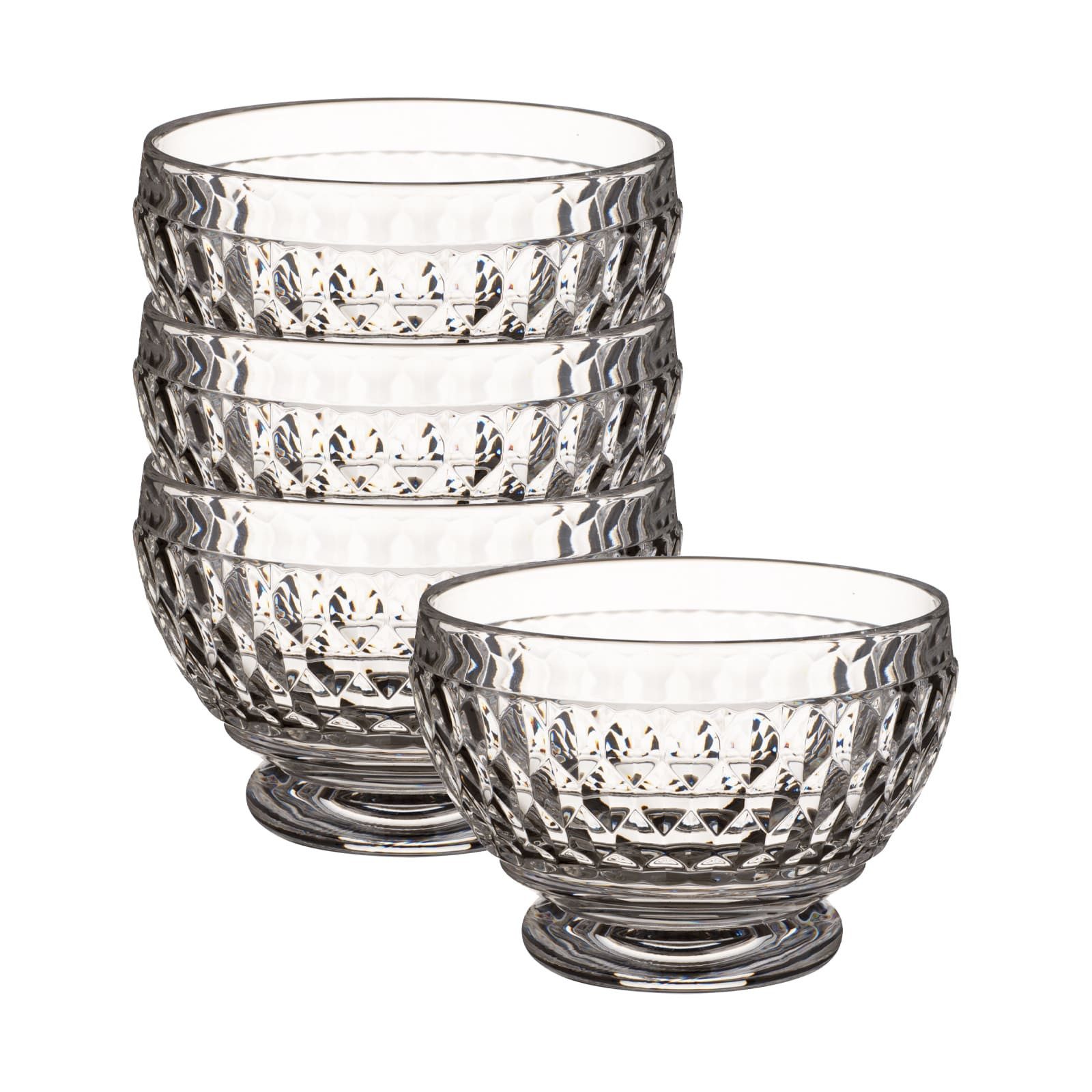 Villeroy & Boch Schale Boston Coloured Dessertschalen ø 11,7 cm 4er Set, Kristallglas, Glas, (4 Schalen, 4-tlg)