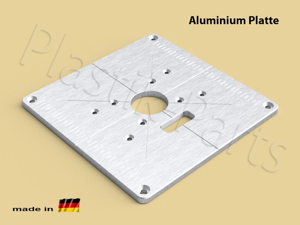 Fräser-Set ALU Befestigungsplatte Einlegeplatte Frästisch 200x200 MAKITA RT0700C