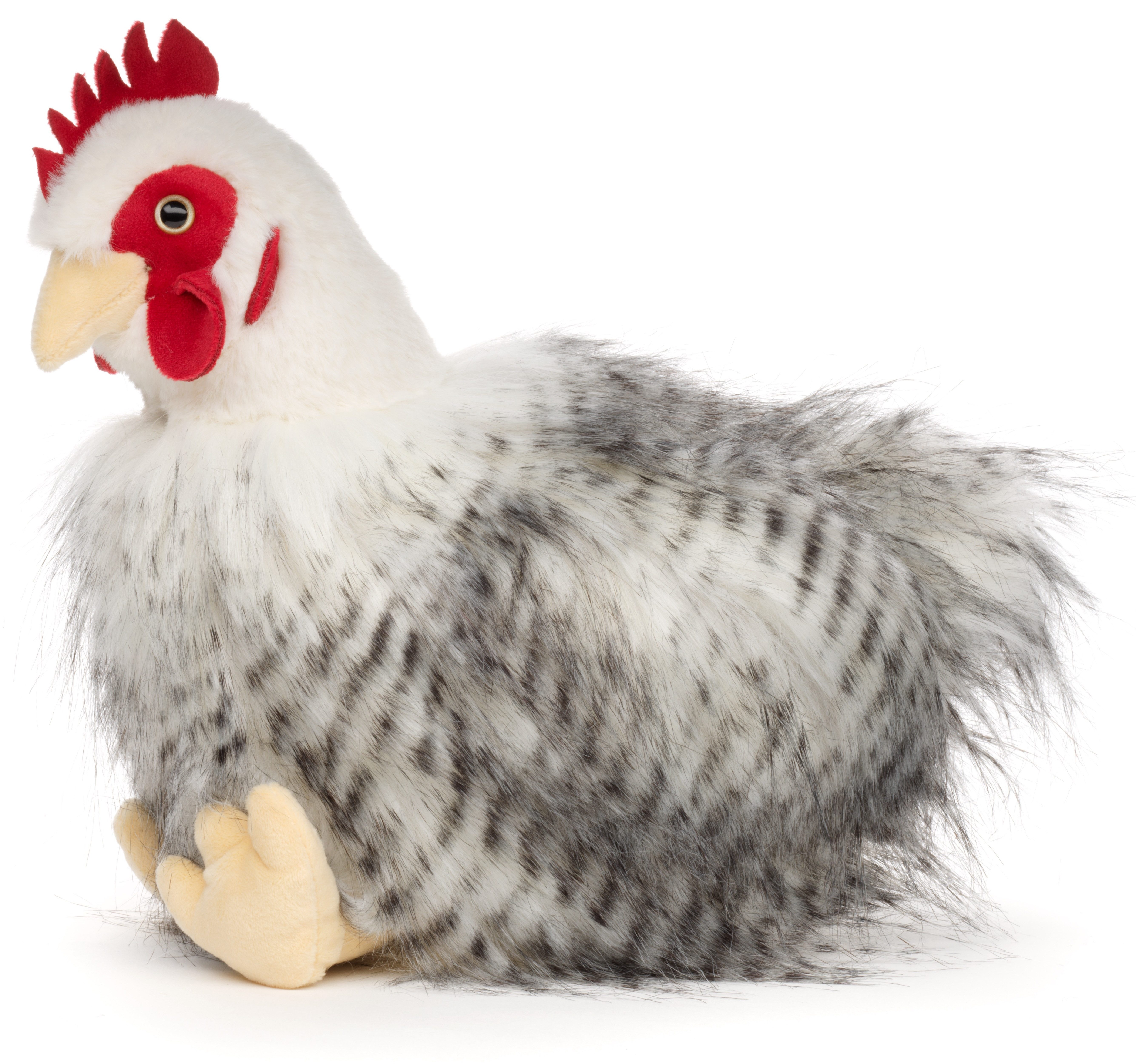 Uni-Toys Kuscheltier Henne, sitzend - ohne/mit Ei - 25 cm (Höhe) - Plüschtier, zu 100 % recyceltes Füllmaterial