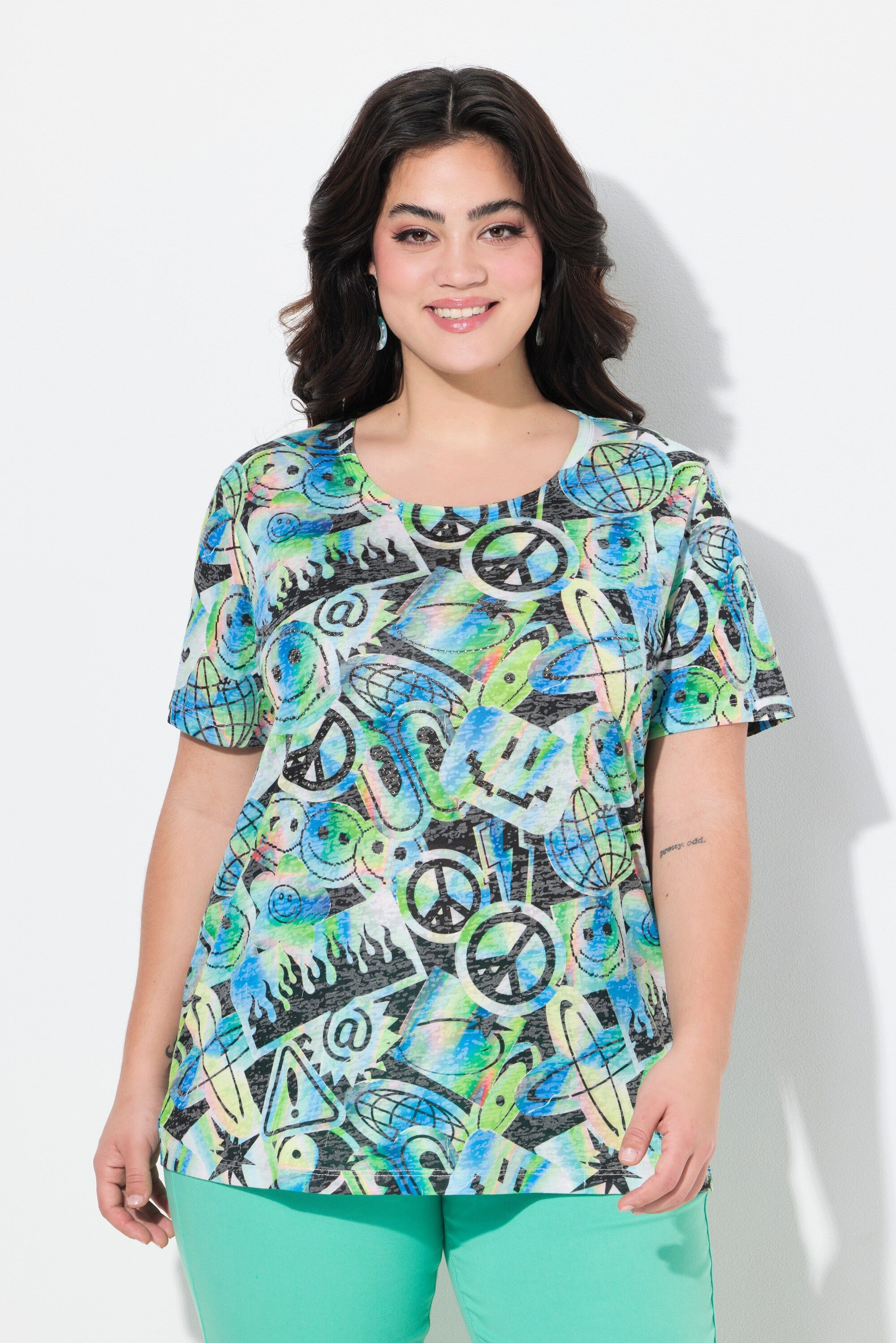 Angel of Style T-Shirt T-Shirt Komfort Fit Smiley Print