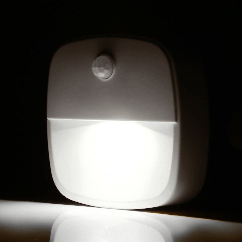 Sunicol Tageslichtweiß, LED Kaltes LED-Bewegungssensor-Nachtlicht, für Schlafzimmer/Flur/Treppenhaus, Nachtlicht intelligentem Weiß Lichtsensor mit