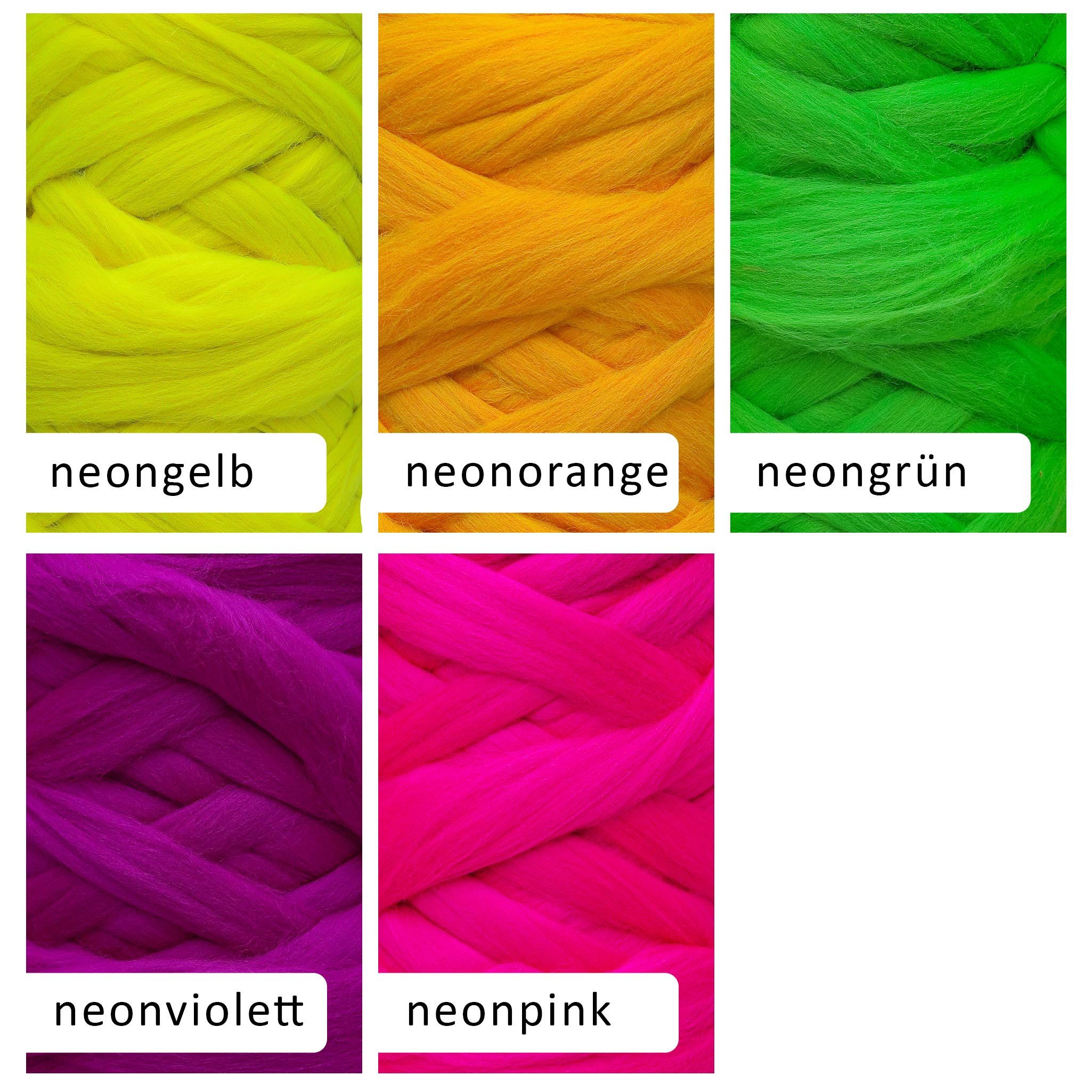 maDDma 1m Filzwolle Märchenwolle Meterware Bastelgarn, 001 orange