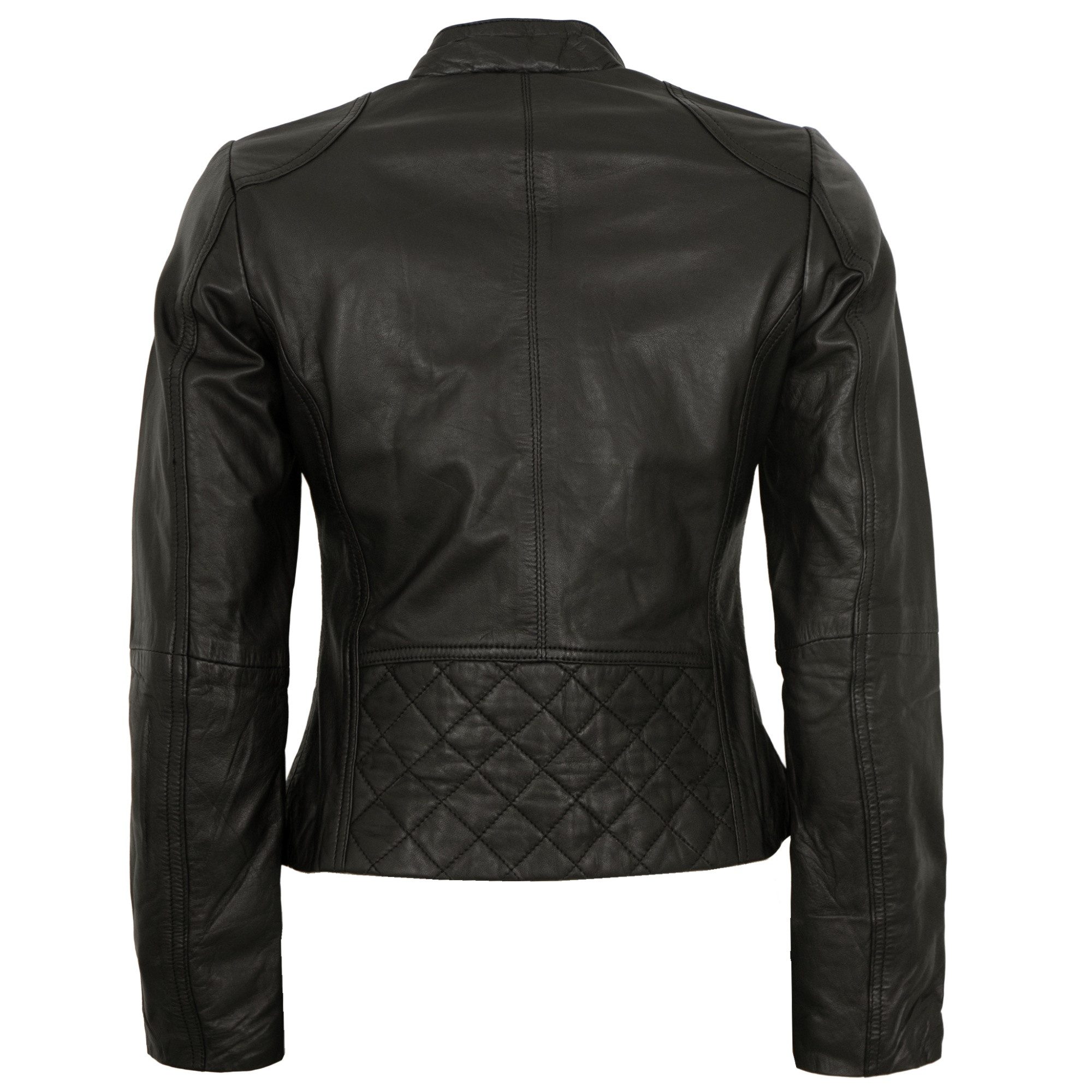 7eleven Lederjacke Katta-2 7eleven - Damen Lederjacke Lammnappa schwarz