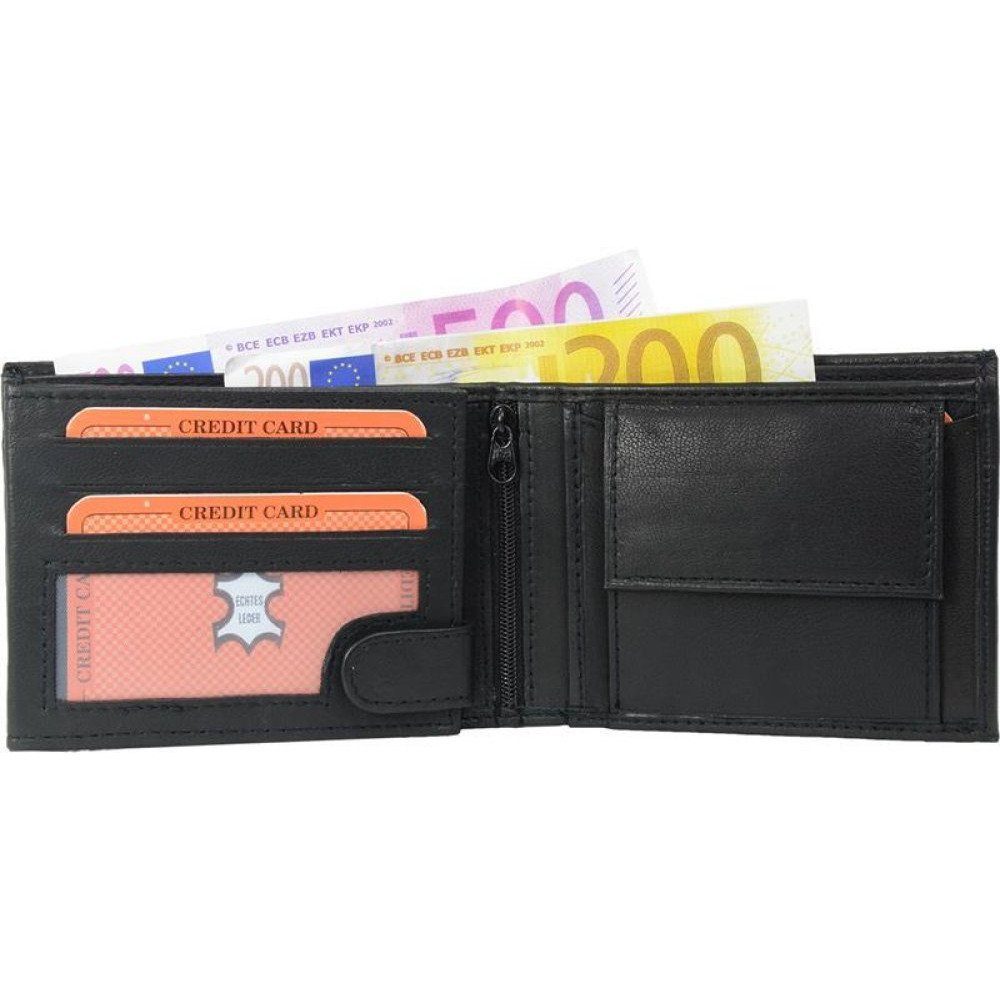 NO NAME Geldbörse ca. 9,0 Maße: schwarz Scheintasche (1-tlg) cm 12,0 cm x Nappa-Leder Geldbörse