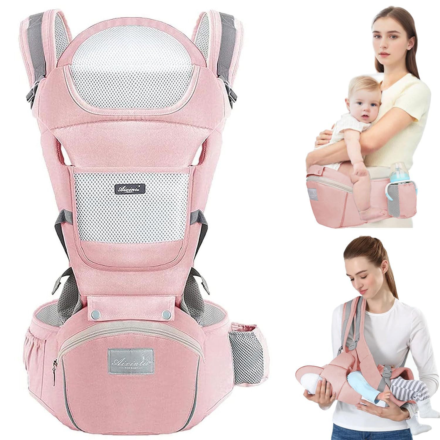 Bauchtrage 6-in-1 Babytrage mit Hüftsitz