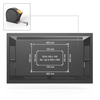 VESA TV 90 - 100x100 90" Wandhalter (bis TILT Zoll, - 229cm bis 800x600) TV-Wandhalterung, (von-bis): neigbar 800x600 bis VESA Hama