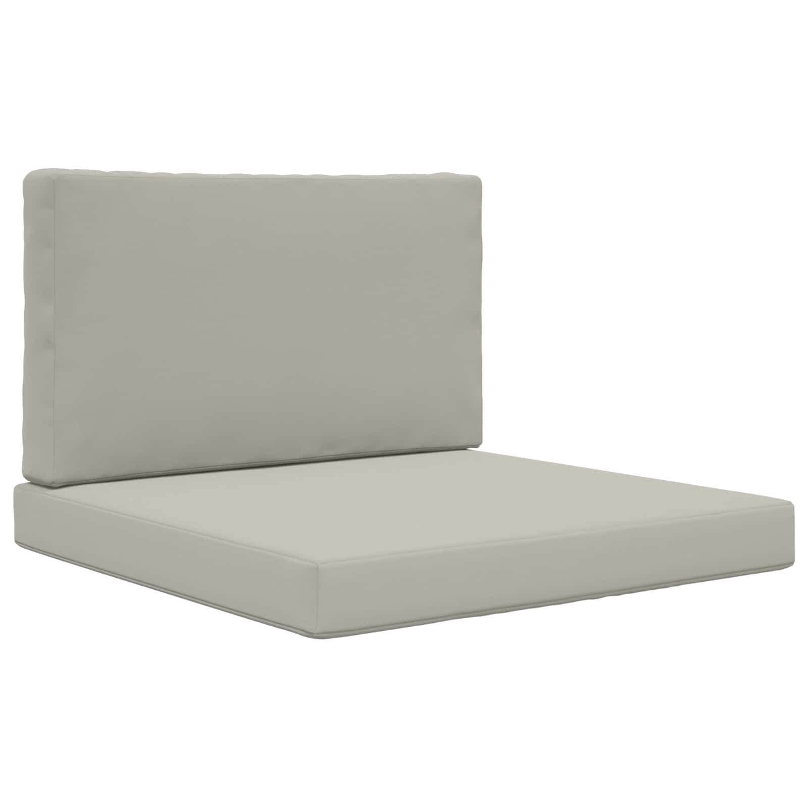 vidaXL Sitzauflage Sofakissen für draußen Polyester Grau 80 x 80 cm, (2 St)