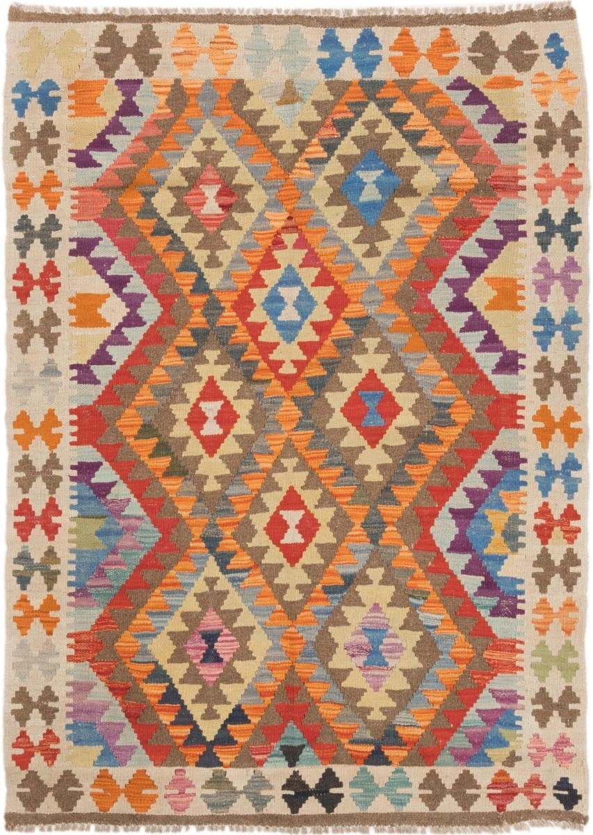 Orientteppich Kelim Afghan 115x157 Handgewebter Orientteppich, Nain Trading, rechteckig, Höhe: 3 mm