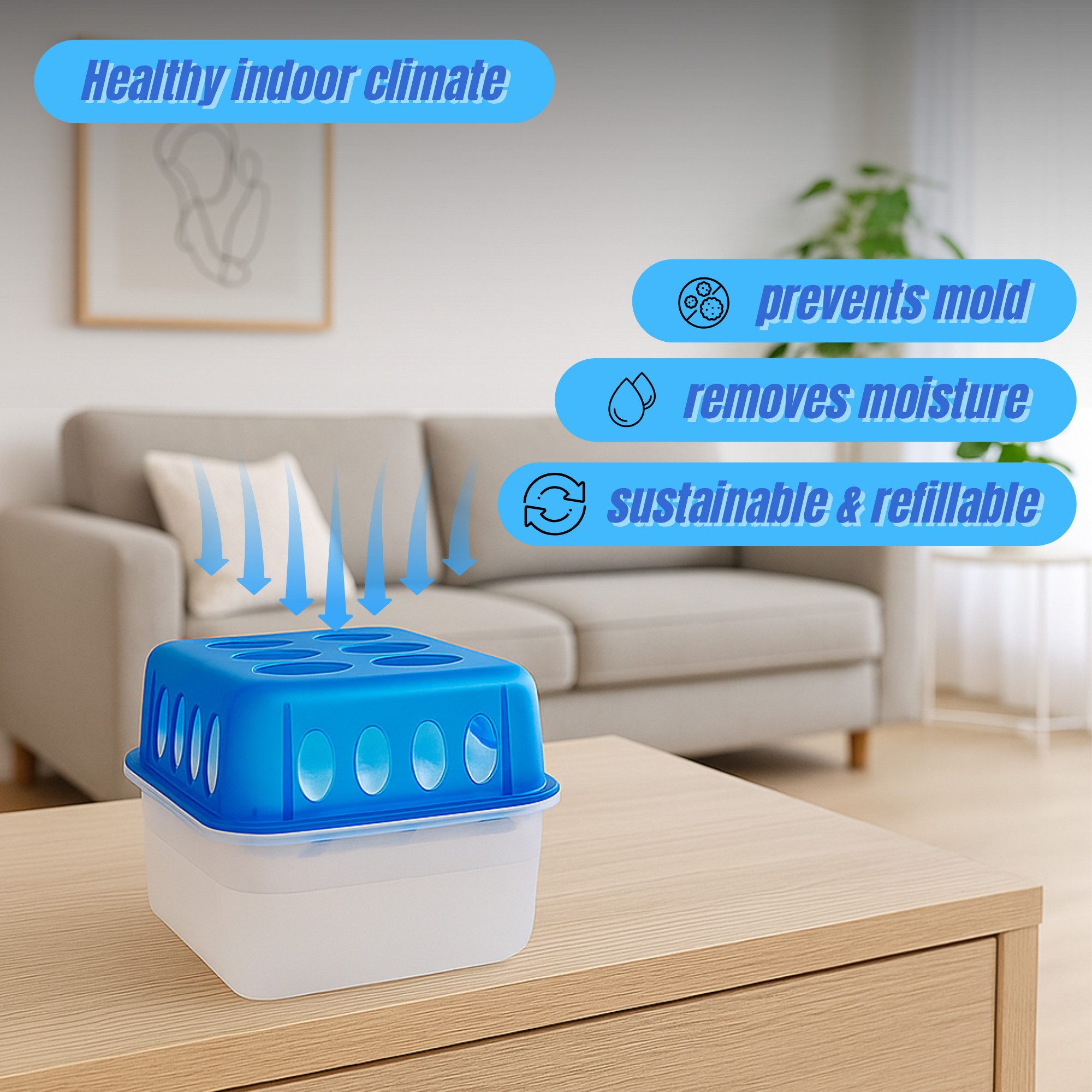 Smart-Planet Granulat-Luftentfeuchter Luftentfeuchter 4er Set inkl. 8x 400g günstig online kaufen