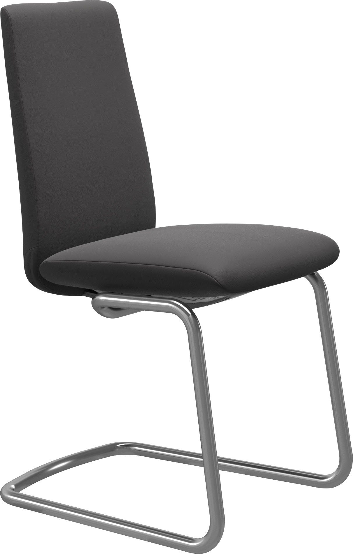 Luxusgütermarkt Stressless® Polsterstuhl Stahl Back, aus mit in Größe glänzend M, Low Beinen Laurel, Chrom