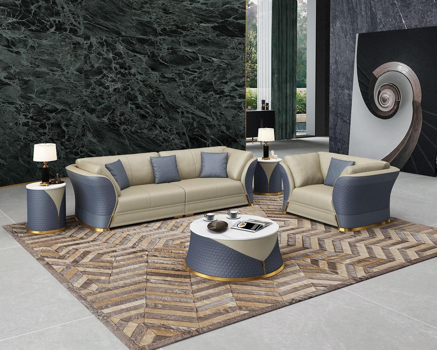 Xlmoebel Polstergarnitur Italienisches Design Sofa mit hochwertiger Polsterung, (Sofagarnitur 4 + 1 Sitzer), Hergestellt in Europa