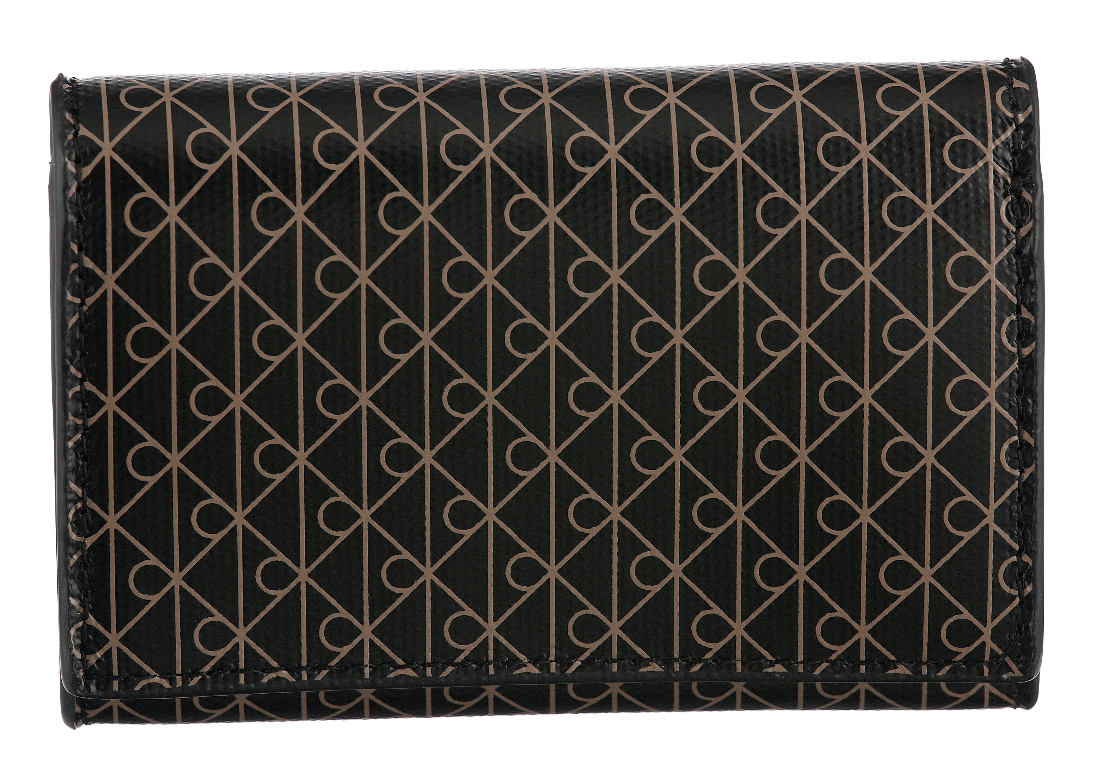 Calvin Klein Geldbörse EMBLEM AOP TRIFOLD W/ ZIP POCKET, Damen Portemonnaie, Geldbeutel mit CK-Logo