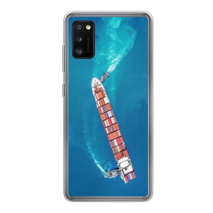 MuchoWow Handyhülle Schiff - Container - Wasser - Meer Handyhülle Samsung Galaxy A41 Smartphone-Bumper Print Handy