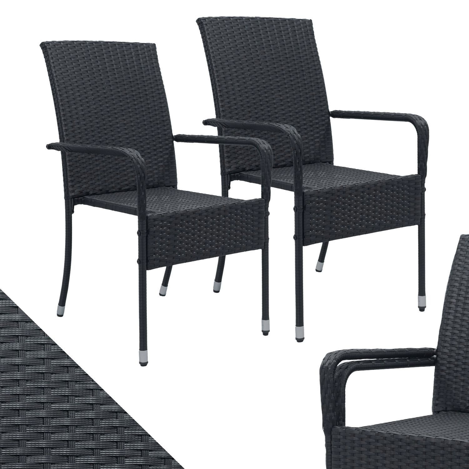 Juskys Gartenstuhl Yoro (2 St), stapelbar, günstig online kaufen