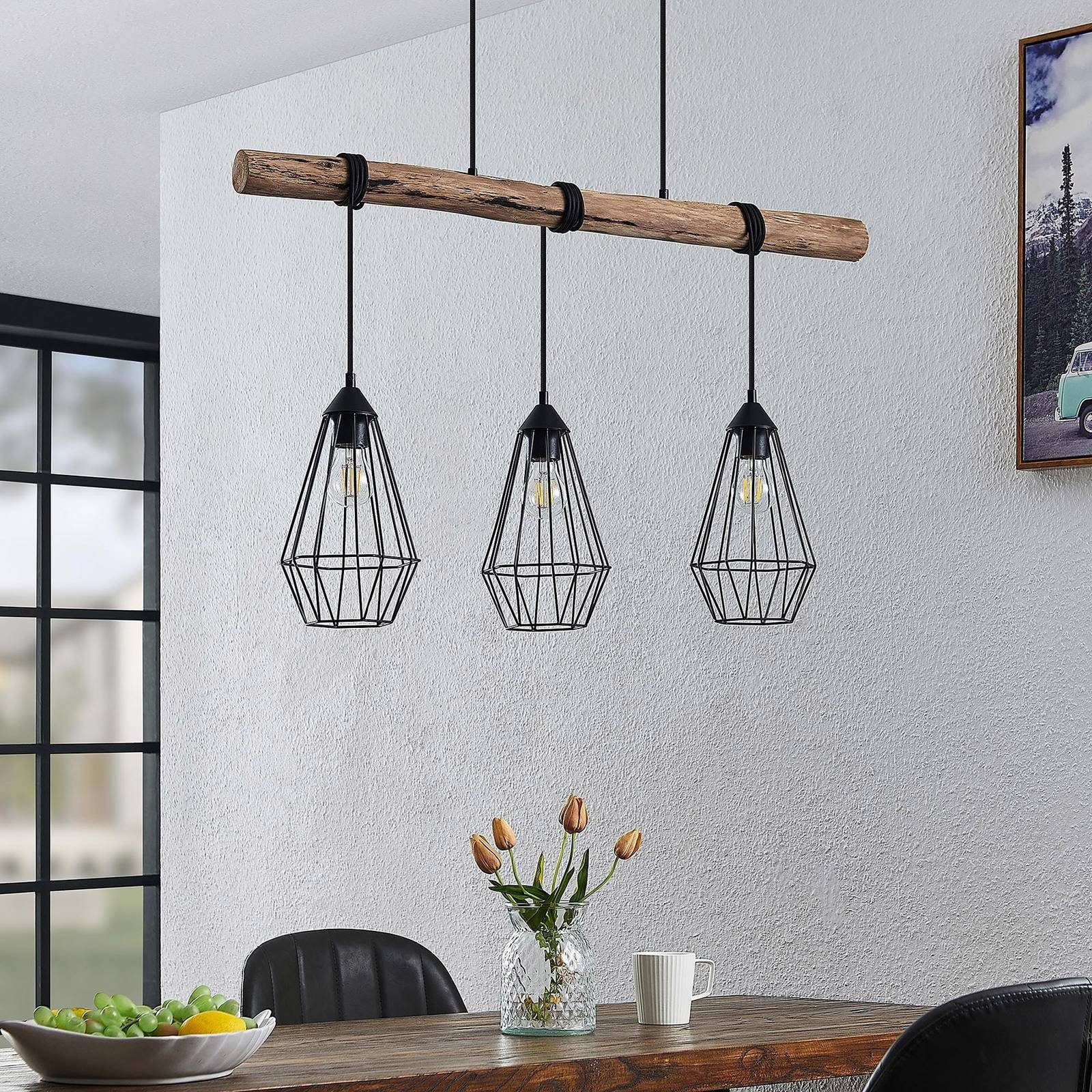Lindby Hängeleuchte Eldarion, Metall IP20, 3 x 60 W